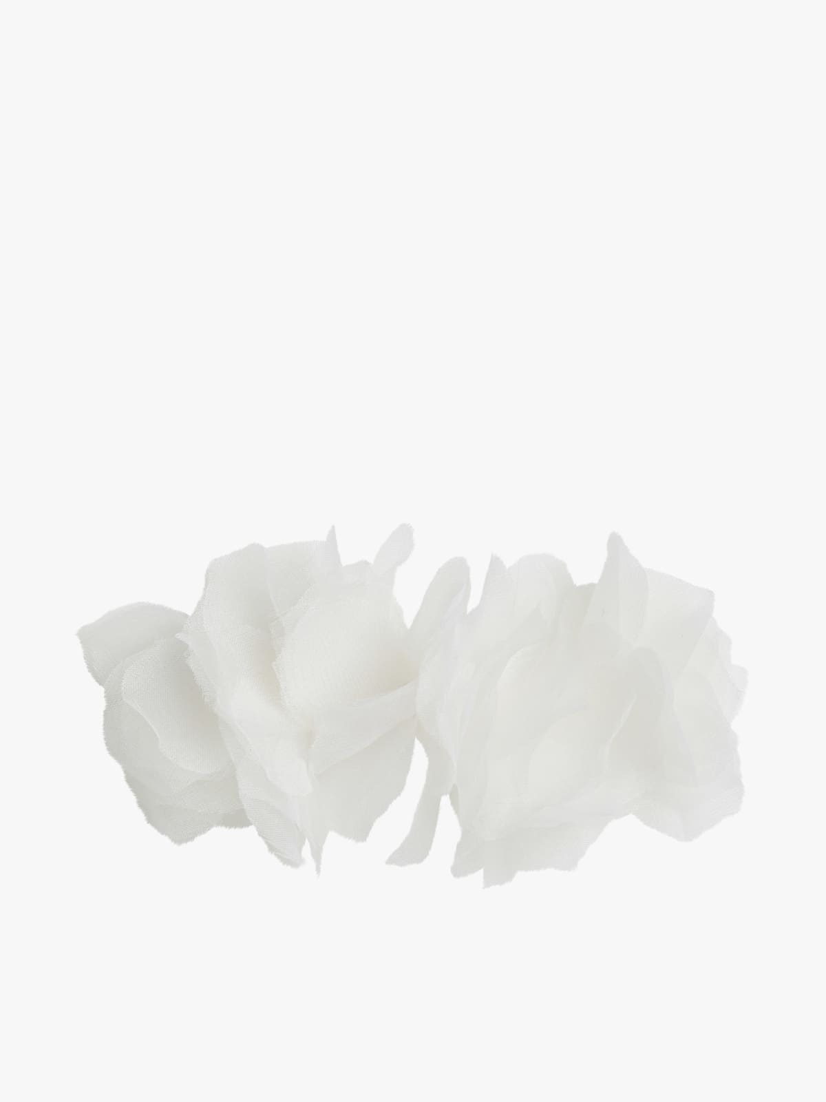 white Lucie silk flower hair clip