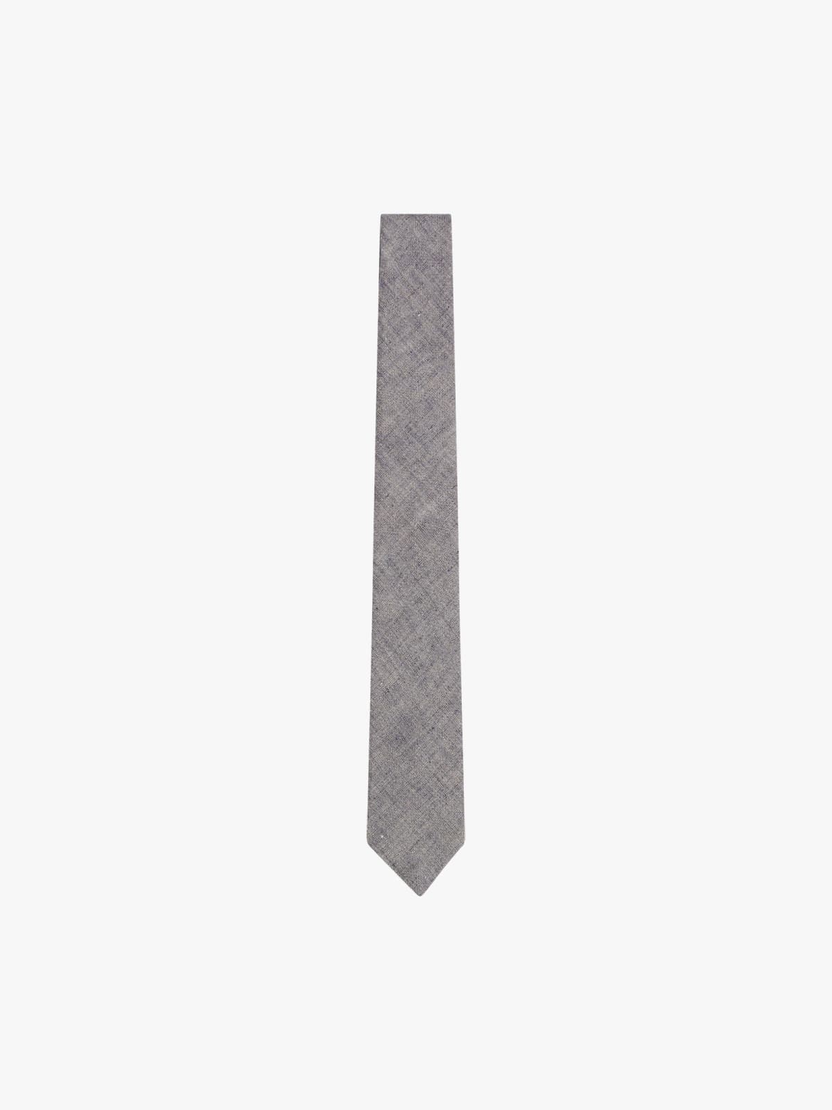 mottled grey linen Arsene tie