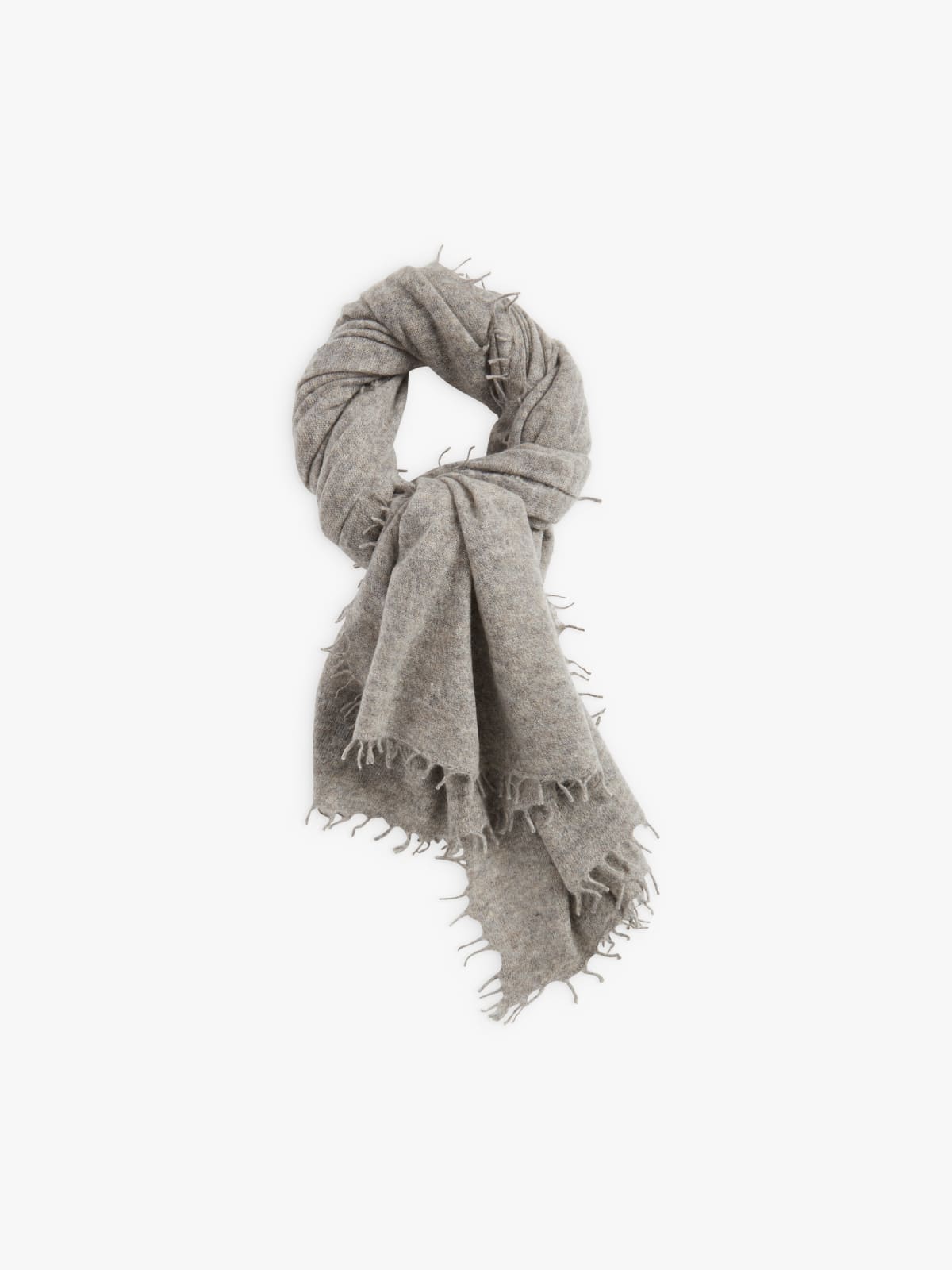 mottled grey cashmere Lilwenn scarf