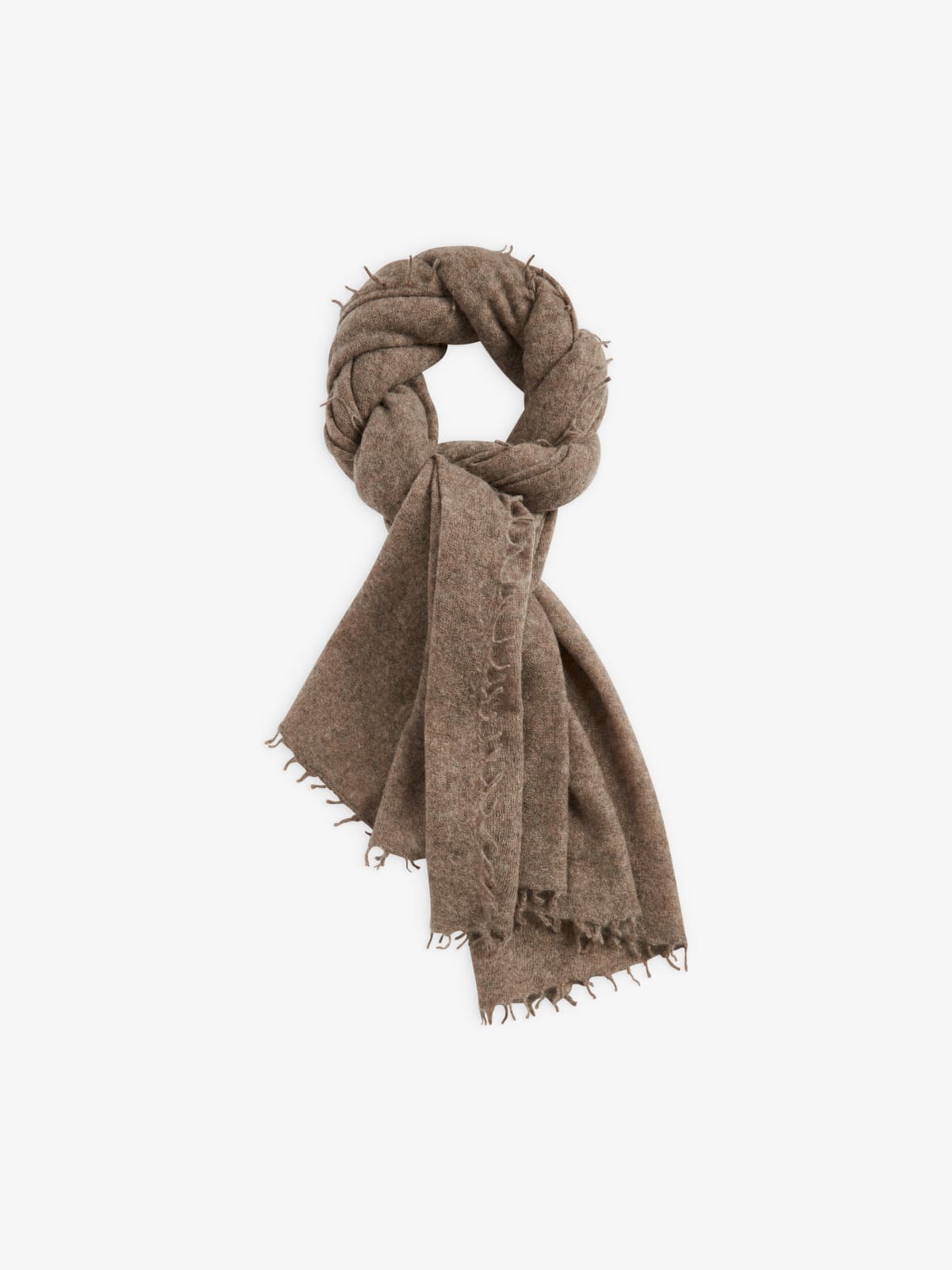 taupe cashmere Lilwenn scarf