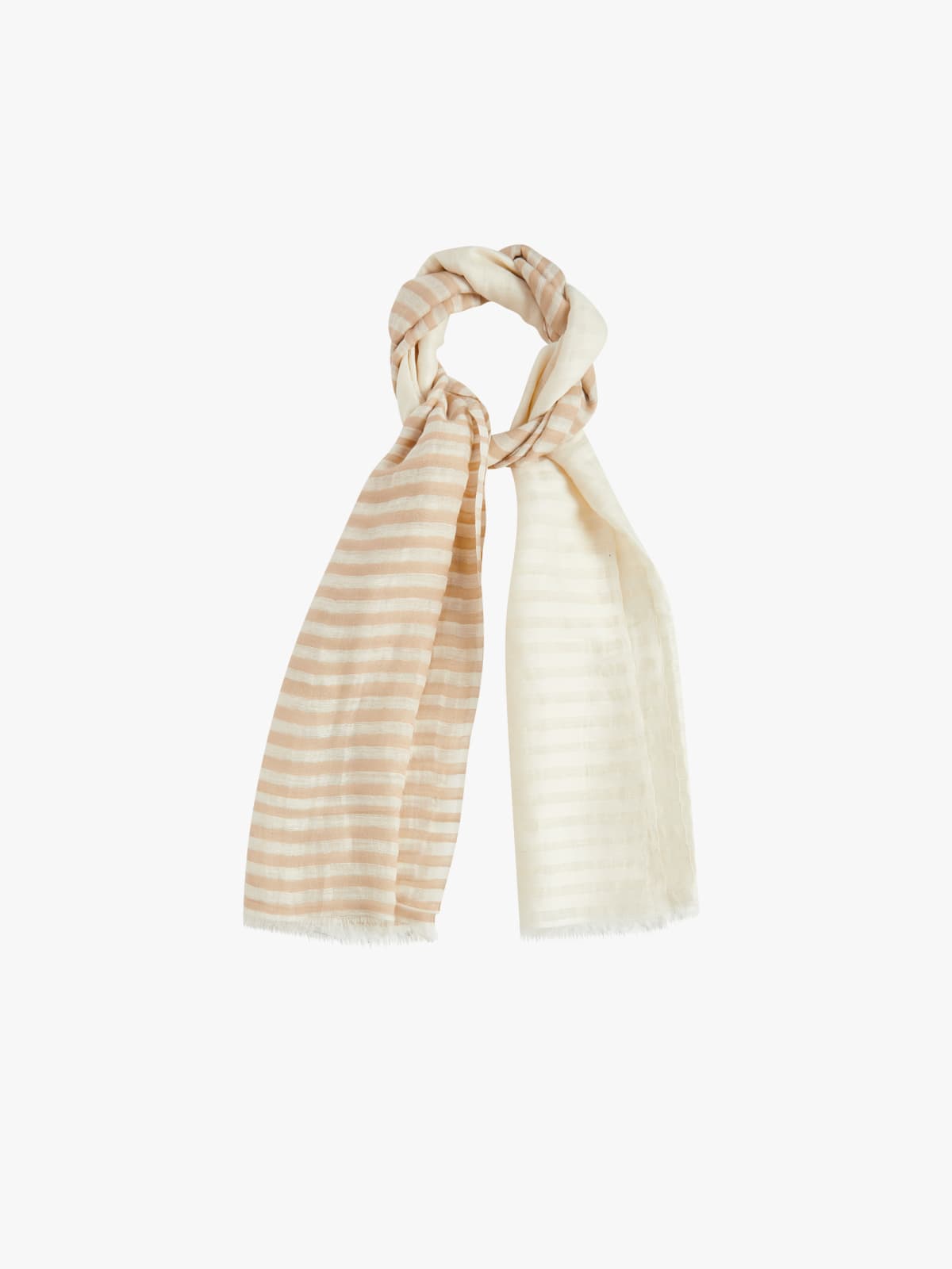 brown Natia cotton and linen scarf