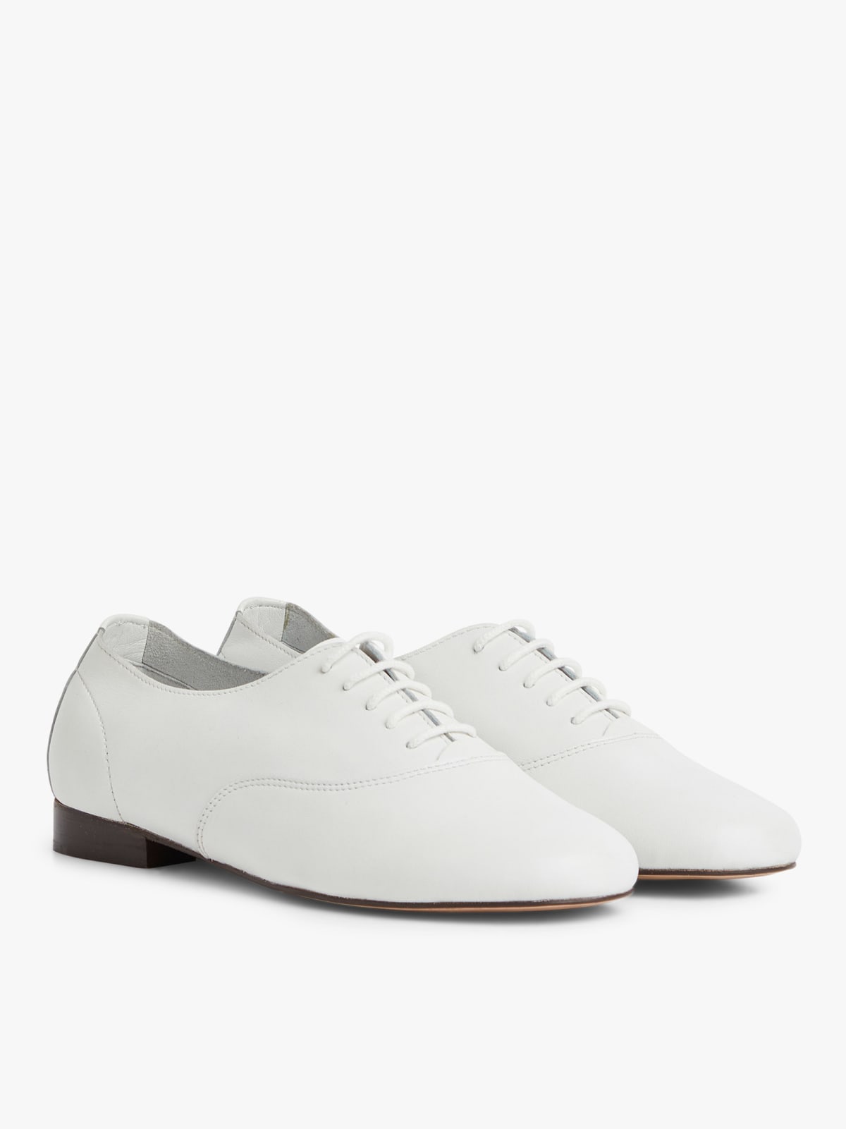 white Dave lambskin ballet brogues