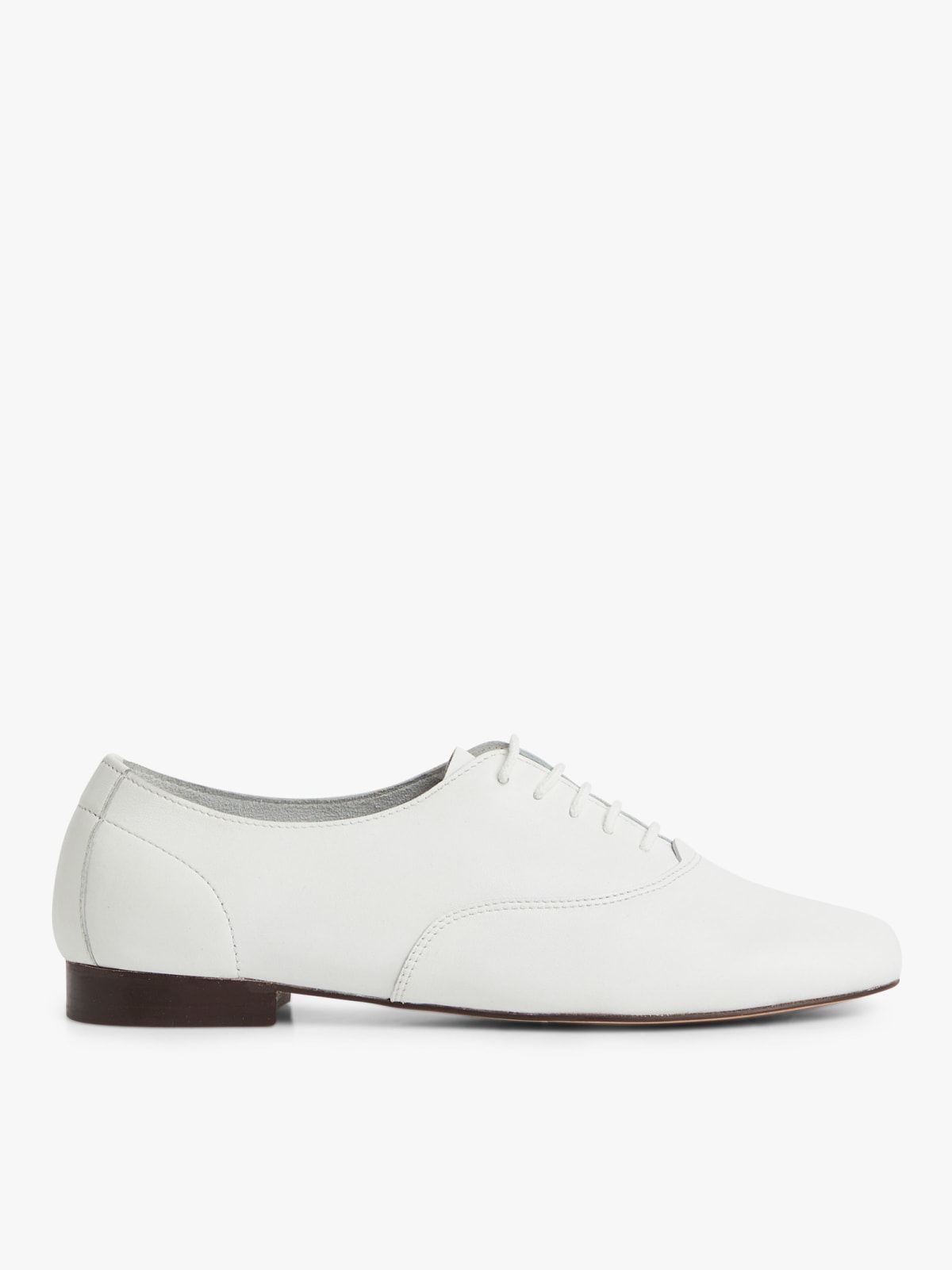 white Dave lambskin ballet brogues