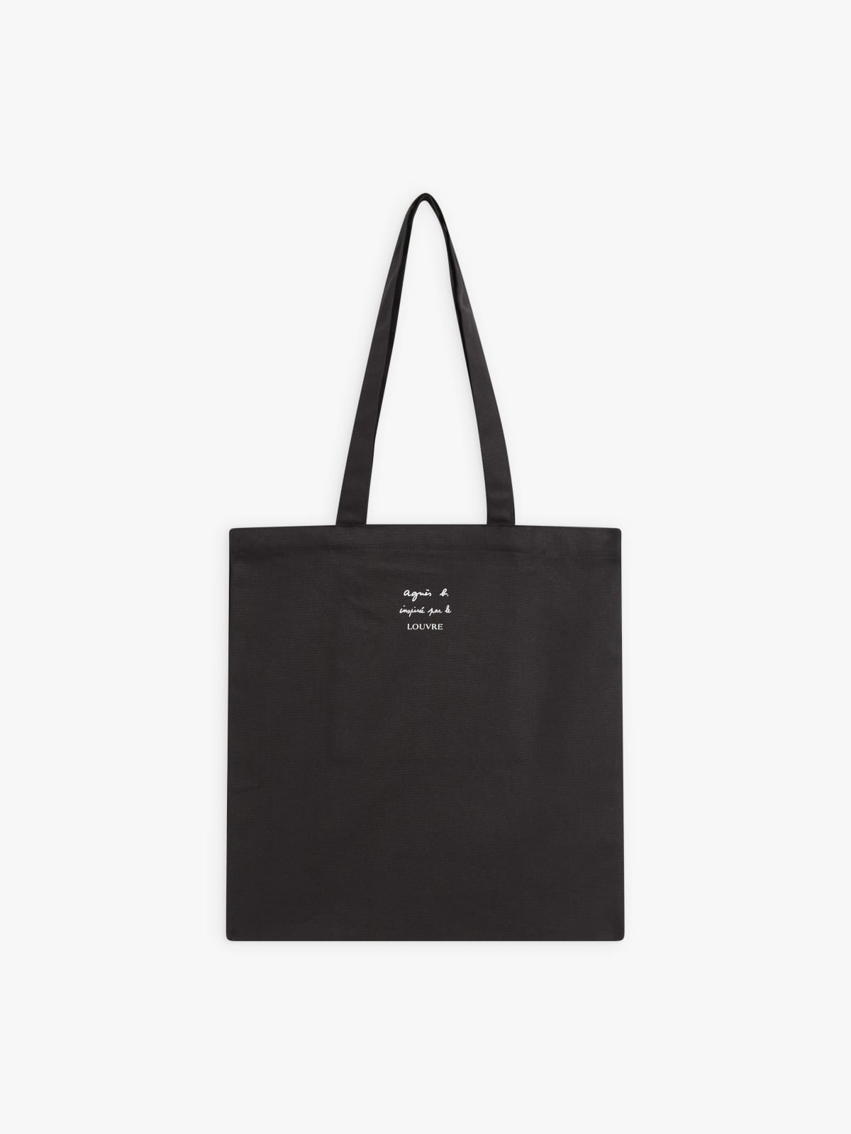 cotton tote bag with “j'kiffe le LOUVRE” screen print