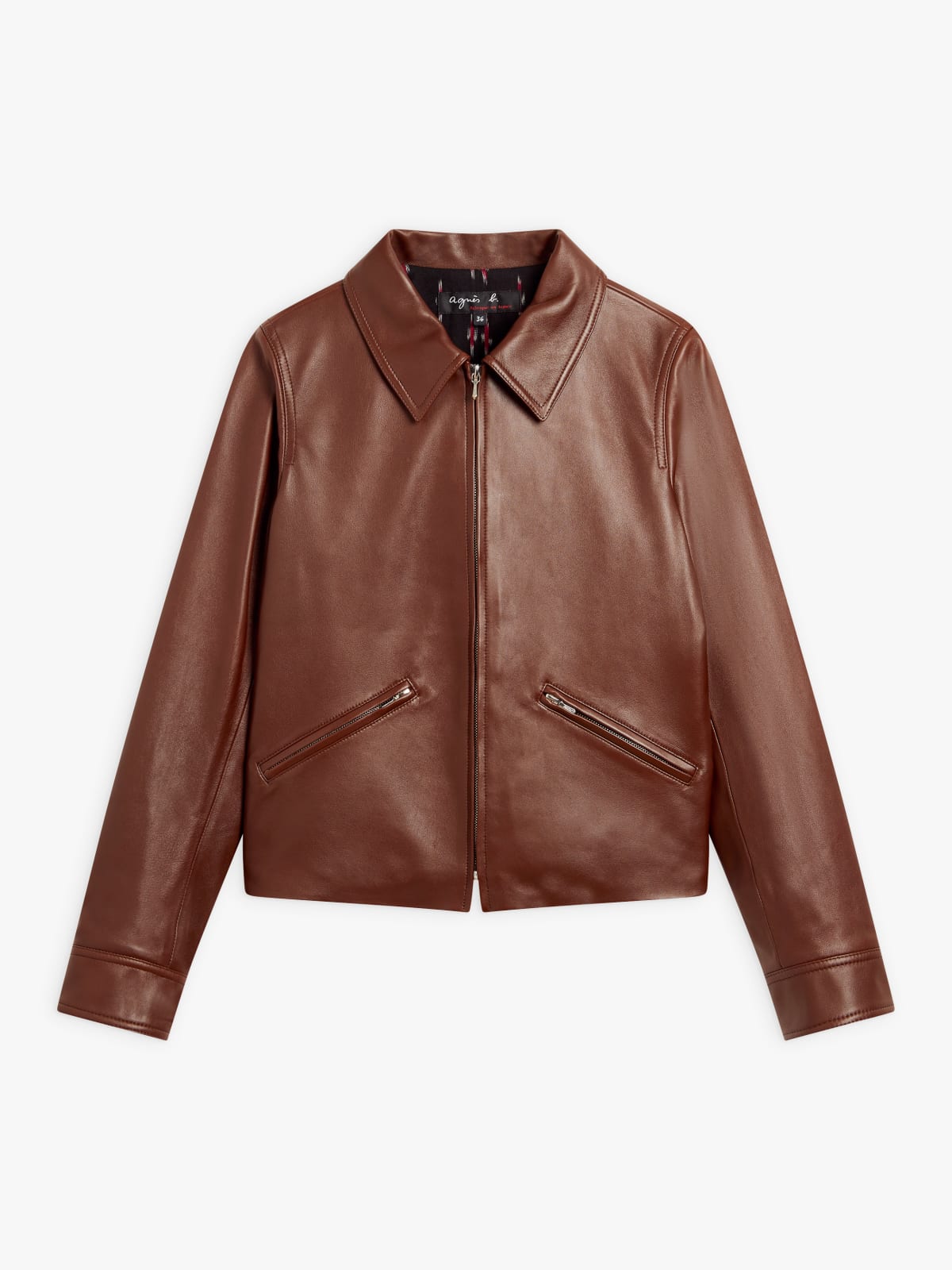 brown lambskin Leslie jacket
