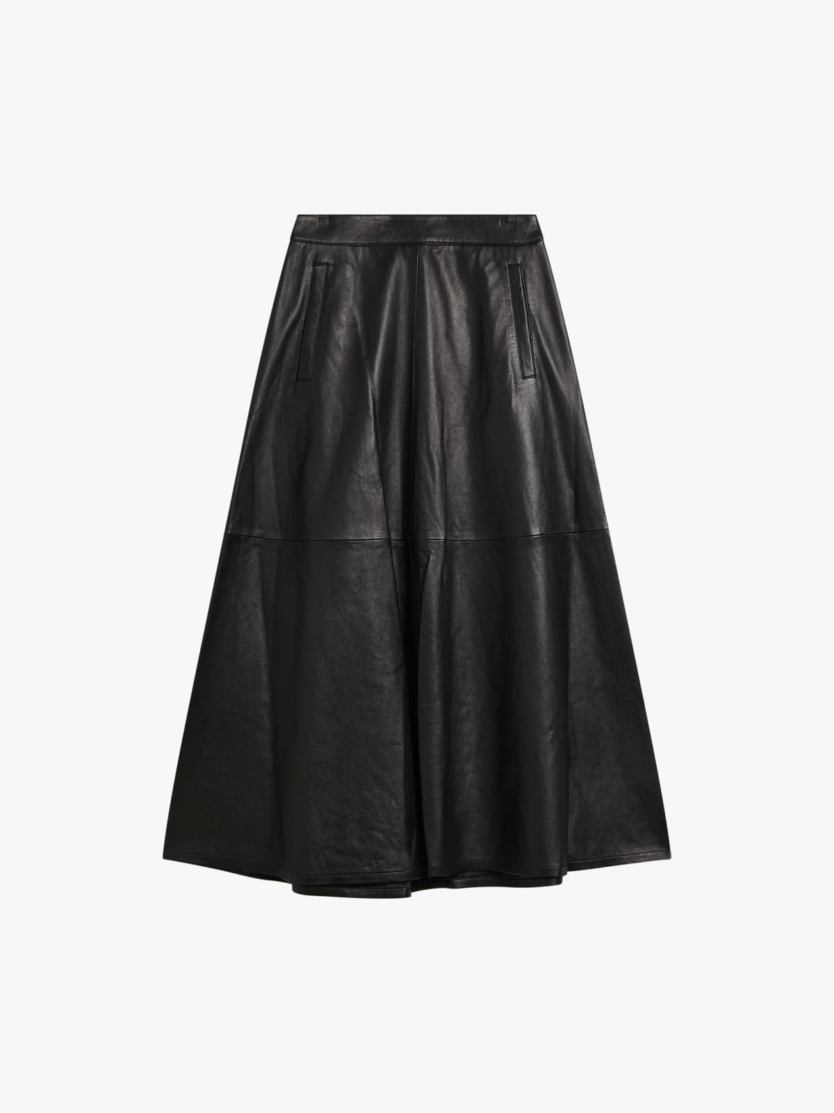 black Tarte lambskin leather skirt