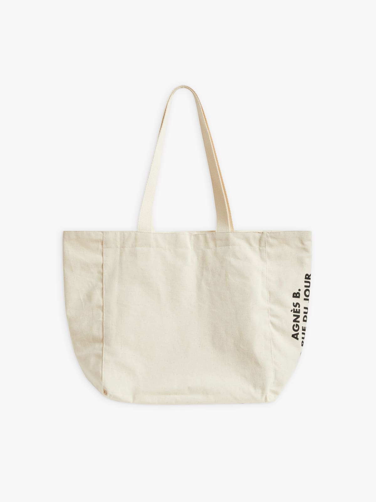off-white cotton tote bag screen-printed “PARIS”
