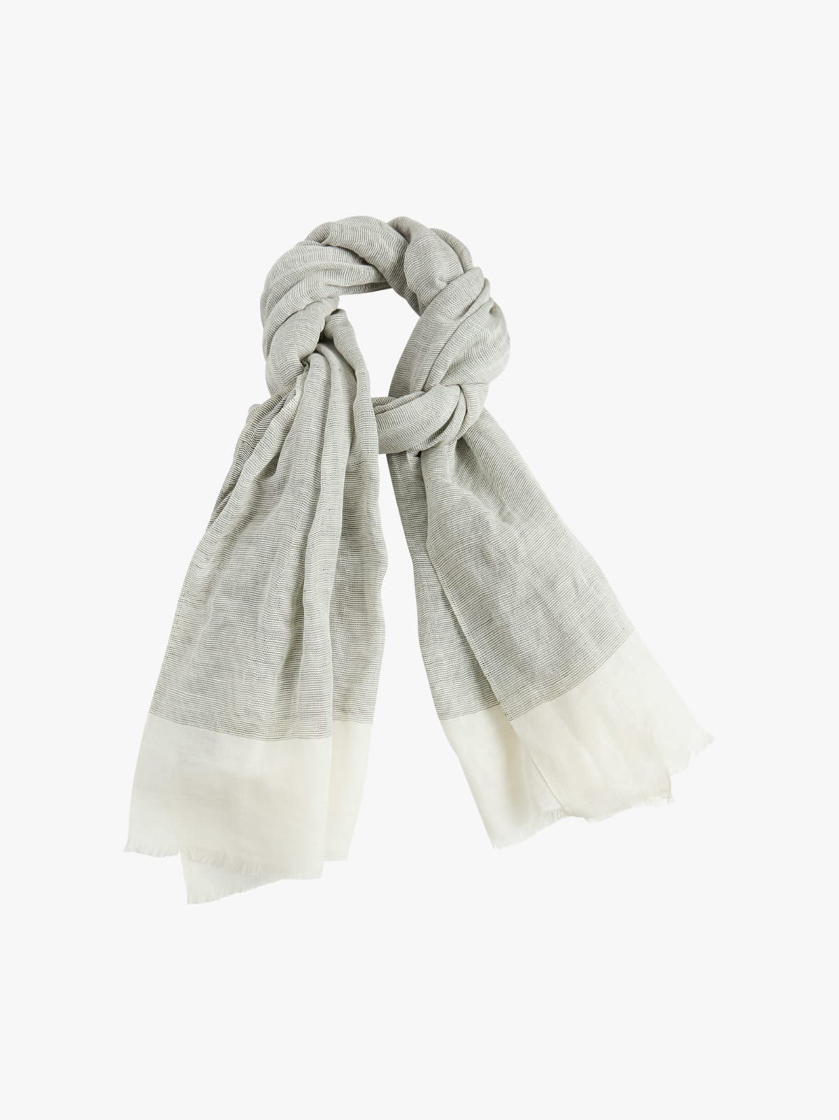 grey Martin scarf in linen and cotton