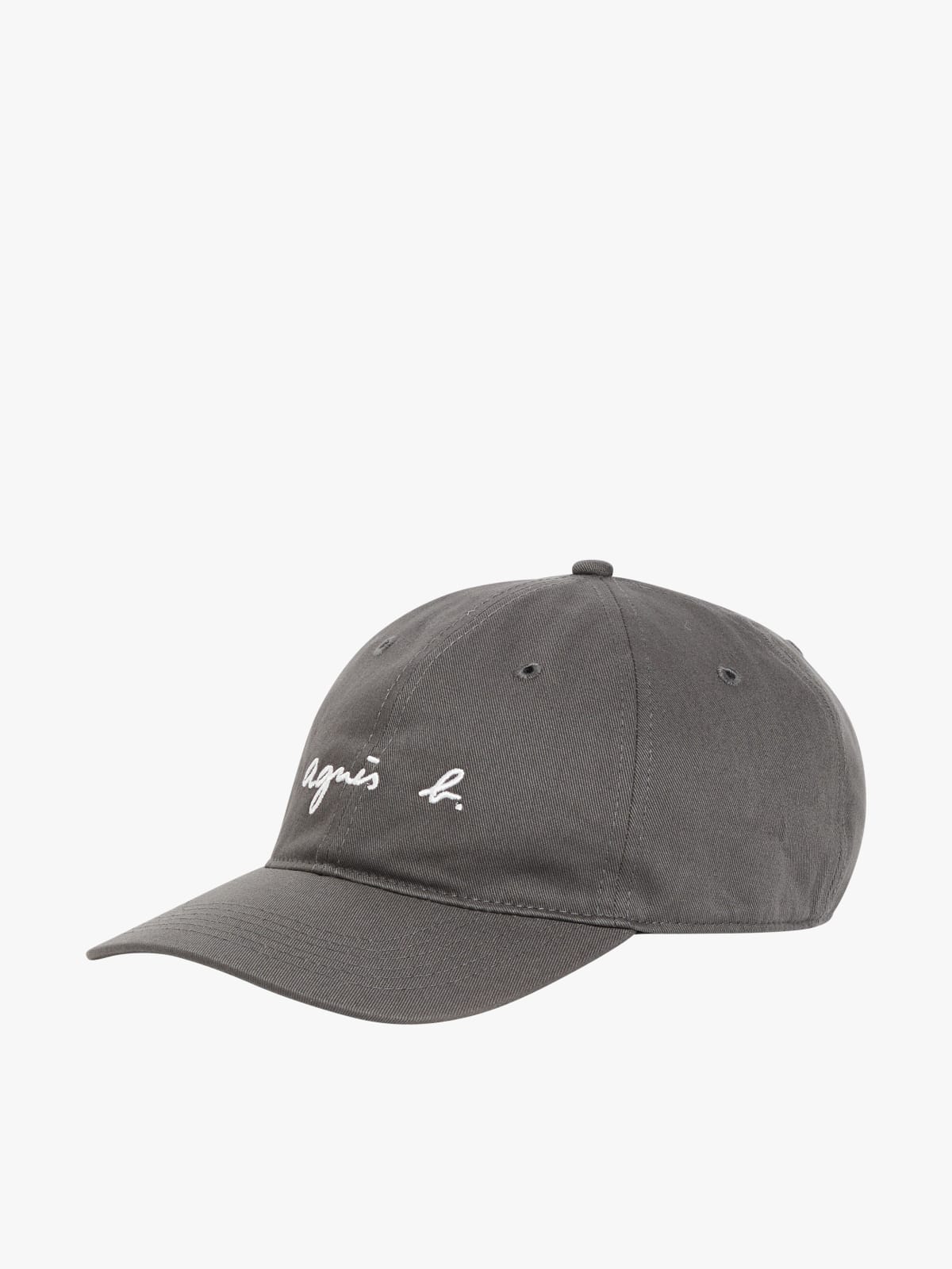 grey embroidered "agnès b." cap