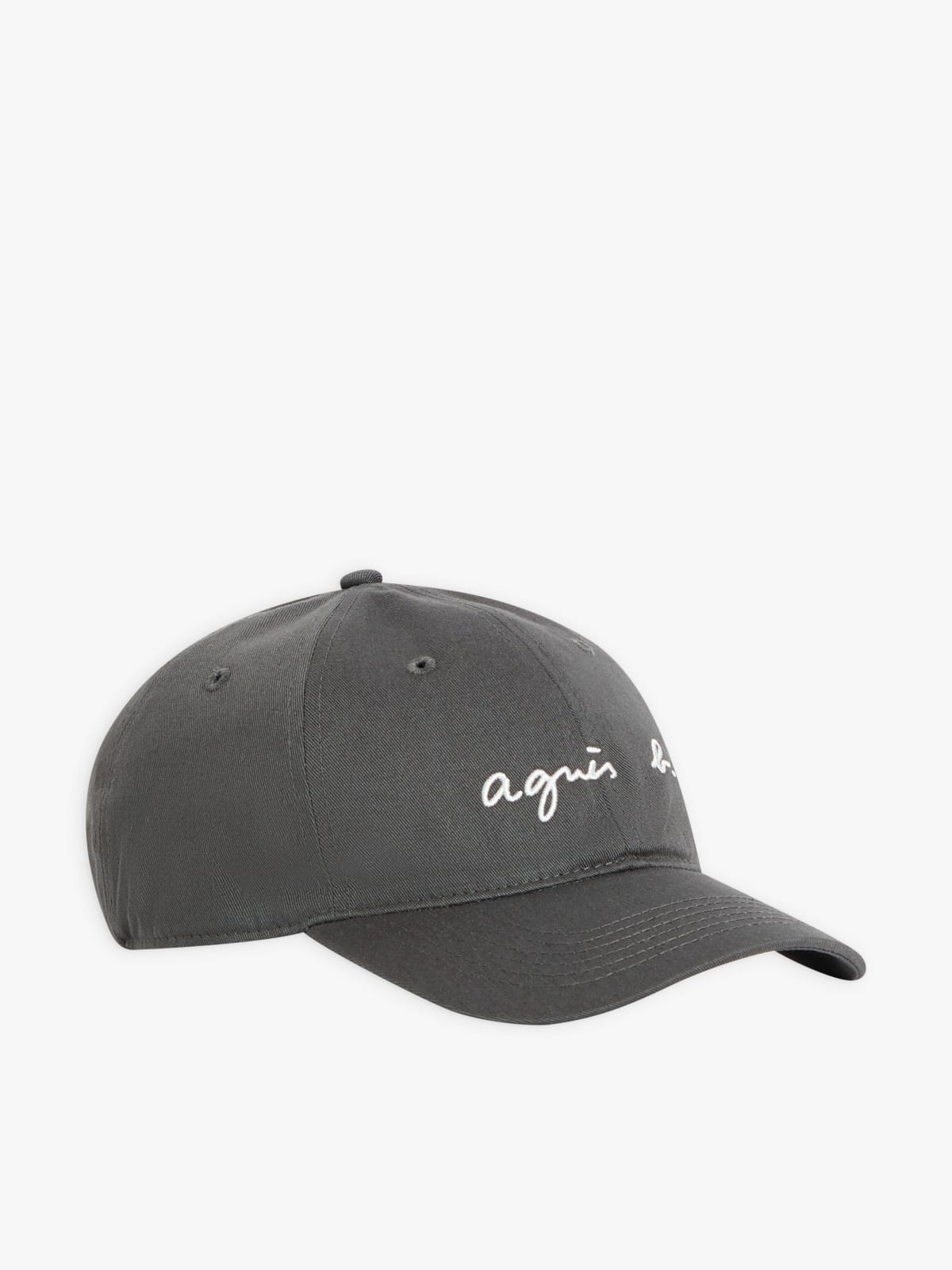 grey embroidered "agnès b." cap