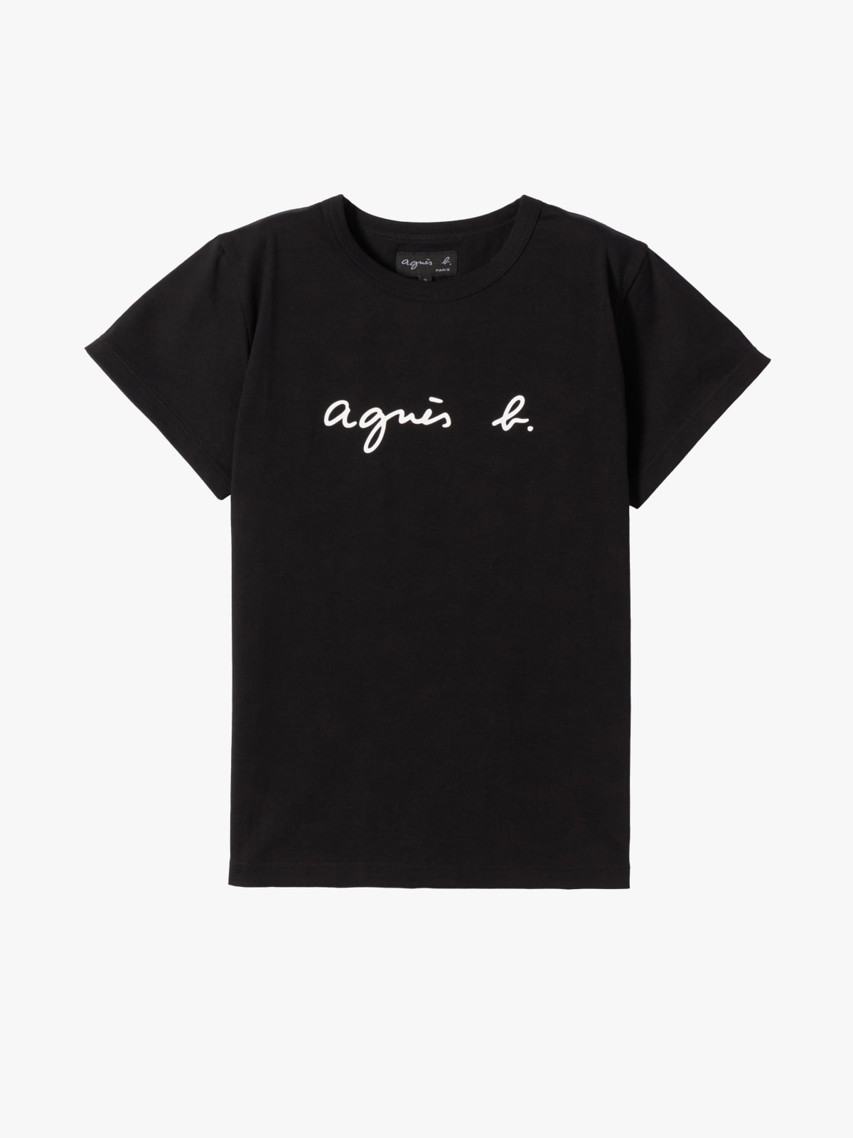 black cotton Brando "agnès b." logo t-shirt
