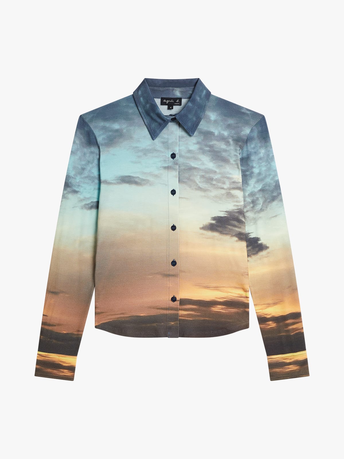 viscose shirt printed with digital photo by agnès b.