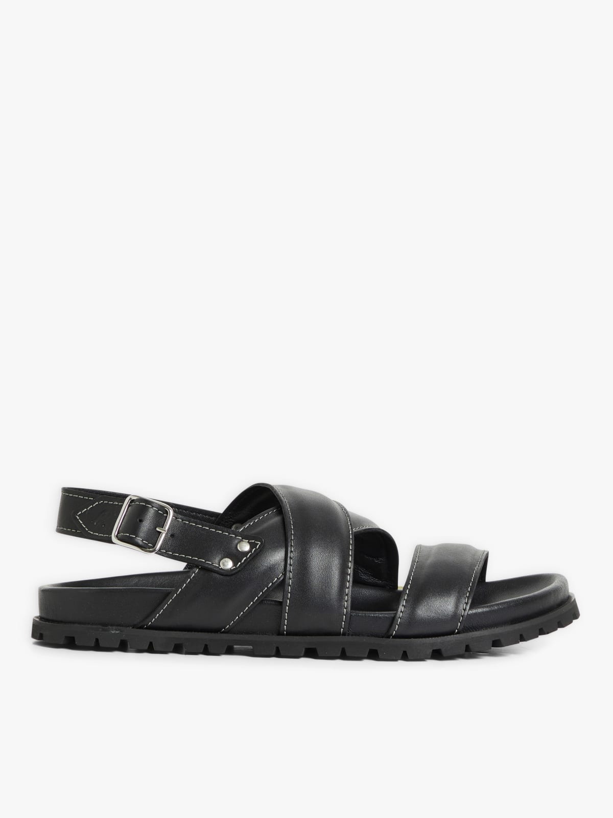 black Yeli calfskin sandals