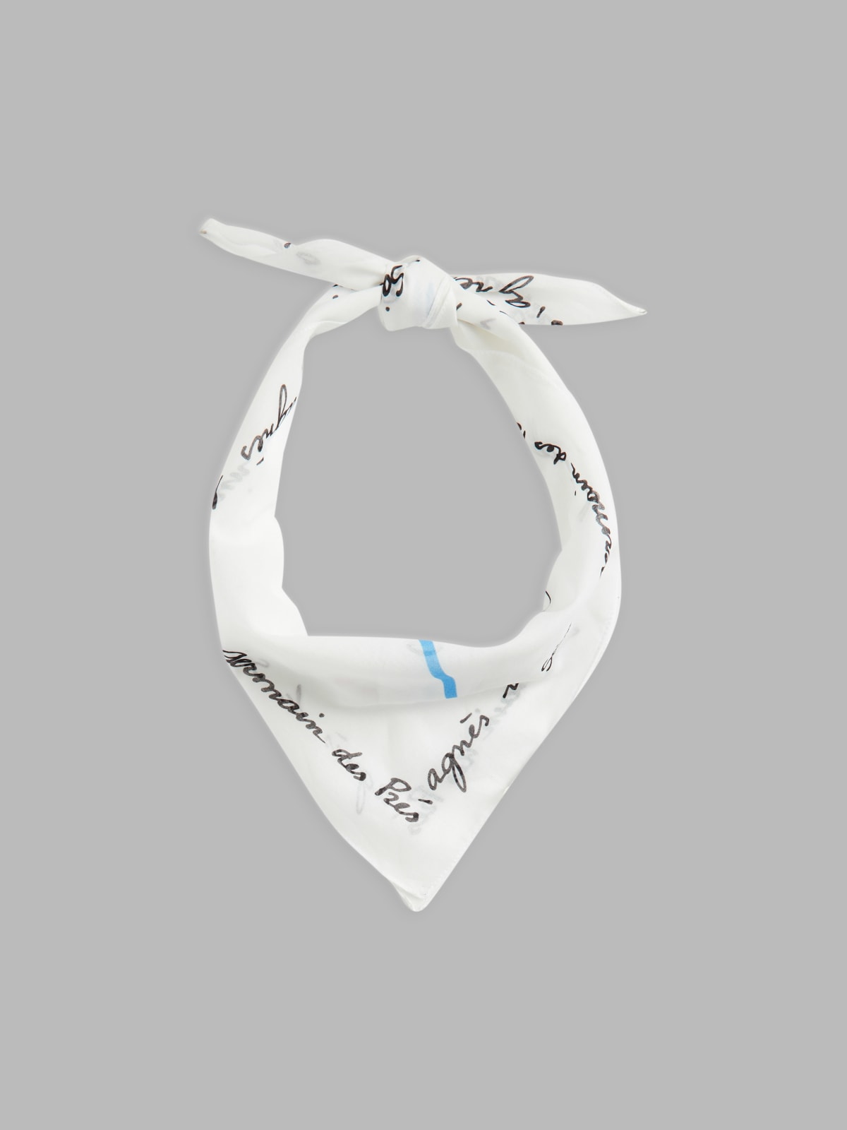 white cotton Saint Germain bandana