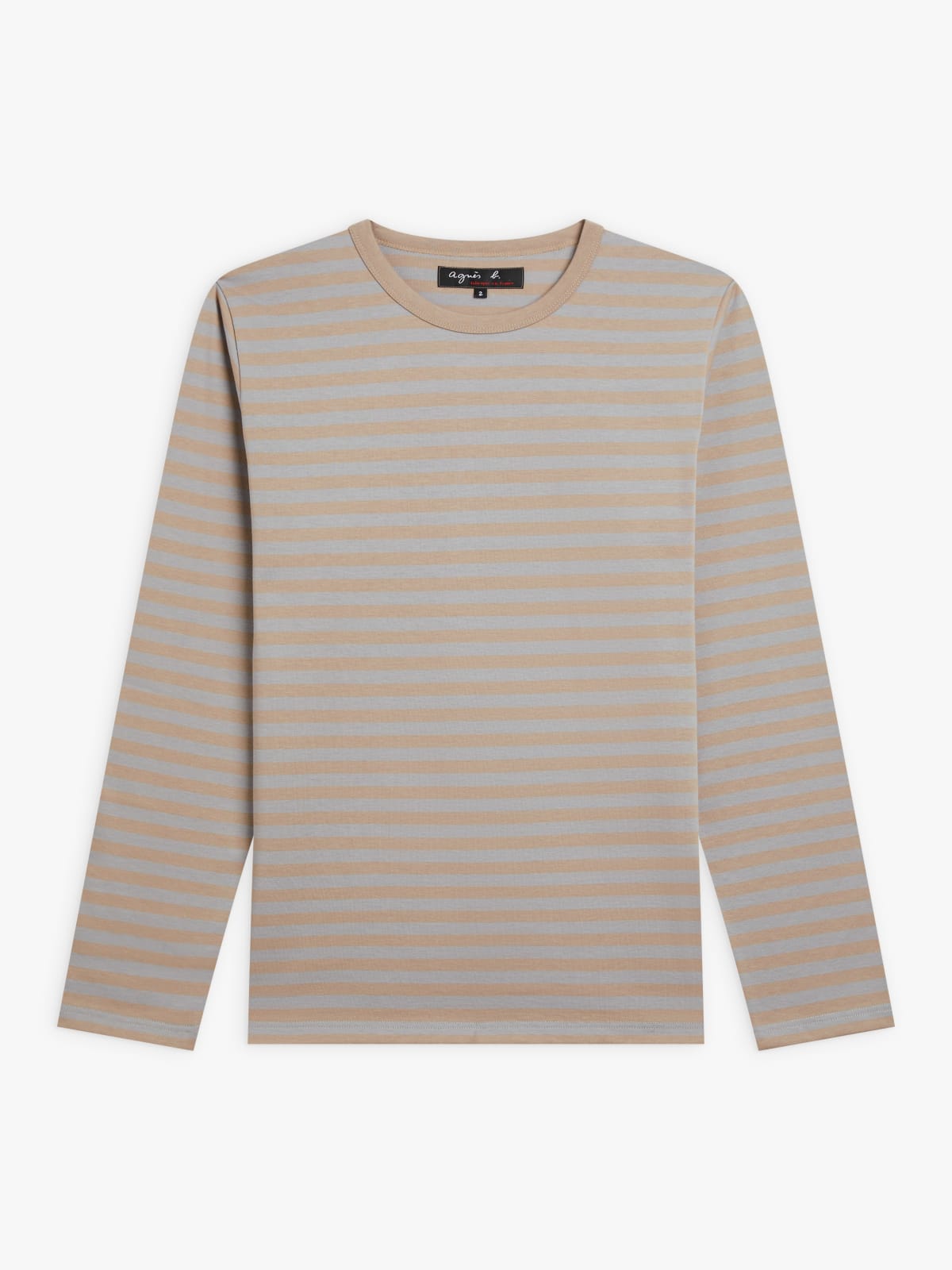 taue and grey cotton jersey 12/12 striped Coulos t-shirt