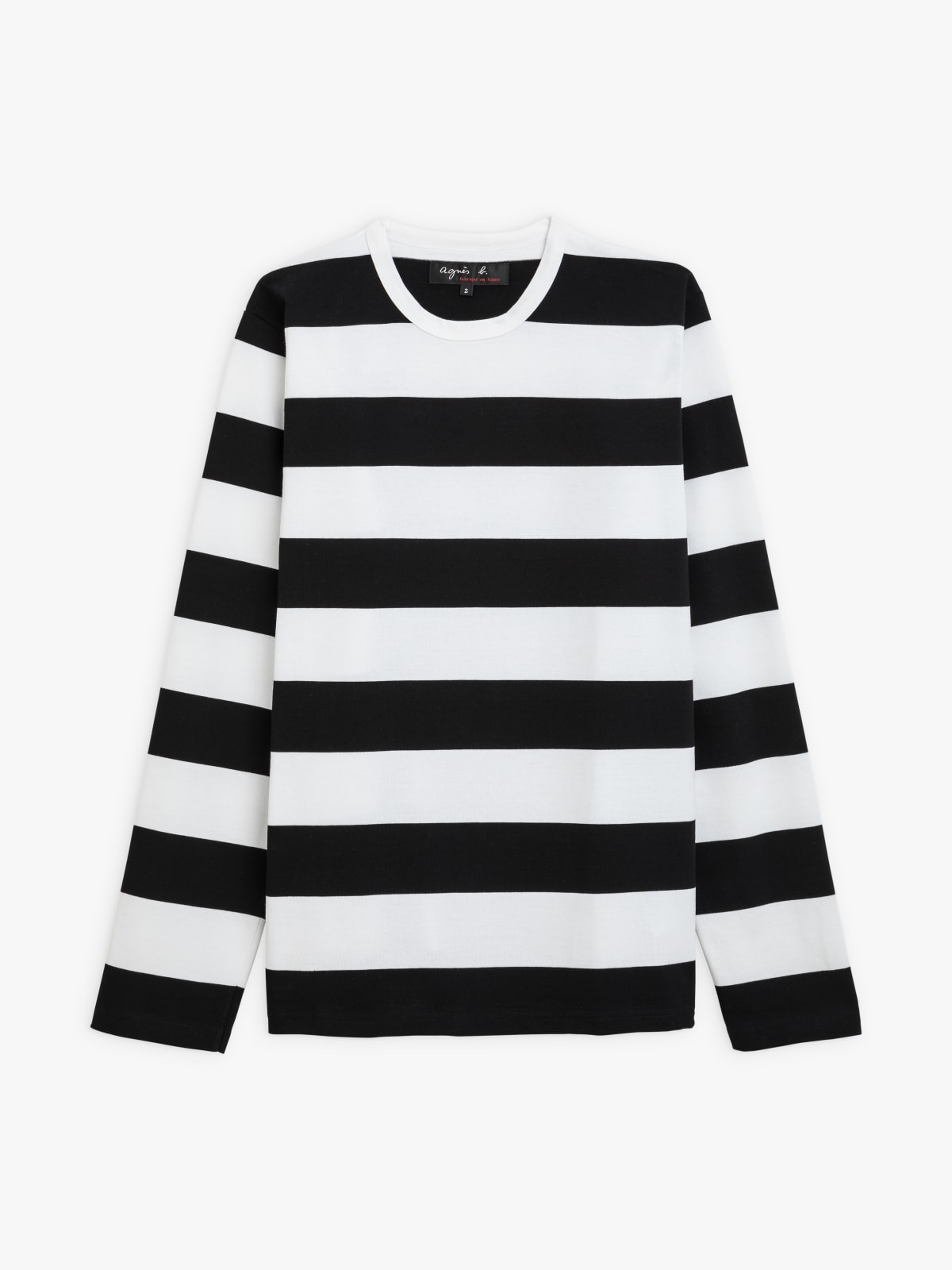 black and white wide striped Coulos t-shirt