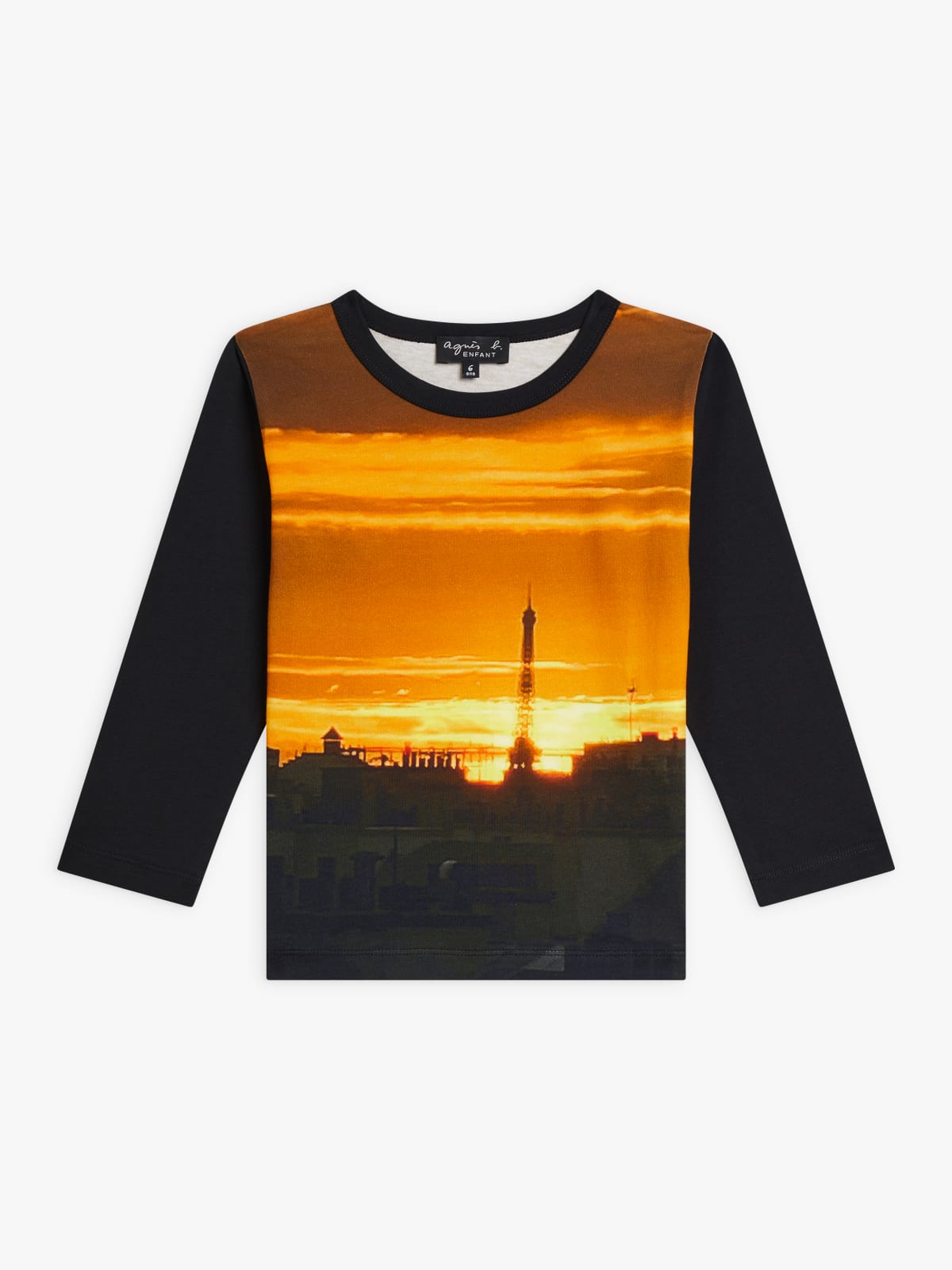 cotton "Tour Eiffel, ciel orangé" Coulos t-shirt