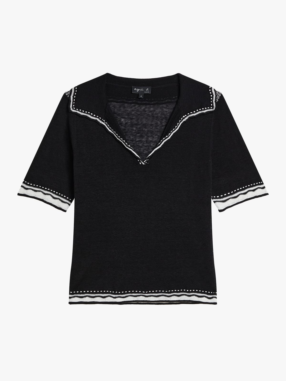 Silk and linen polo shirt 
