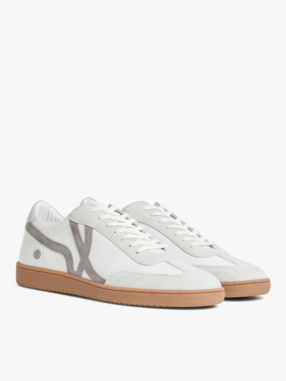 b. long leather sneakers