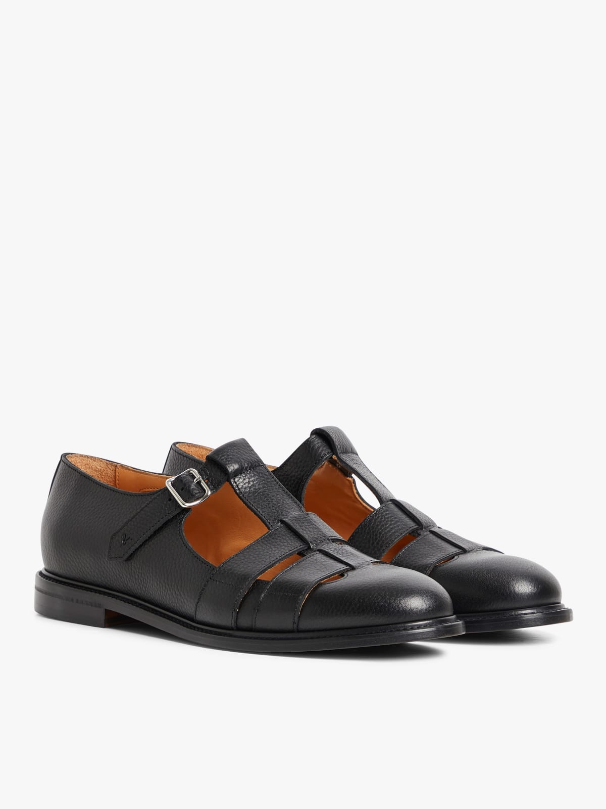 black Julien calfskin sandals