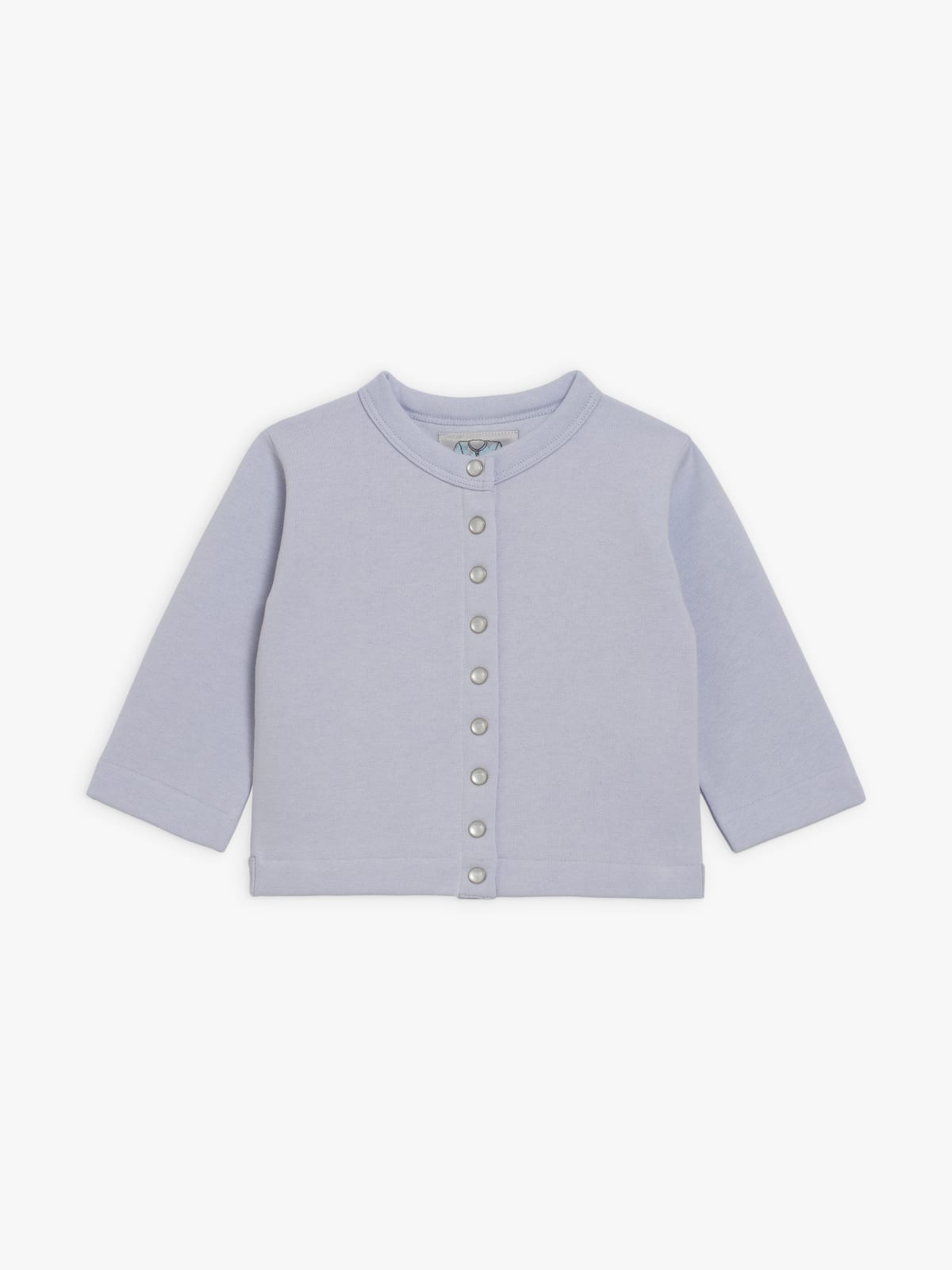 sky blue snap cardigan  layette fleece