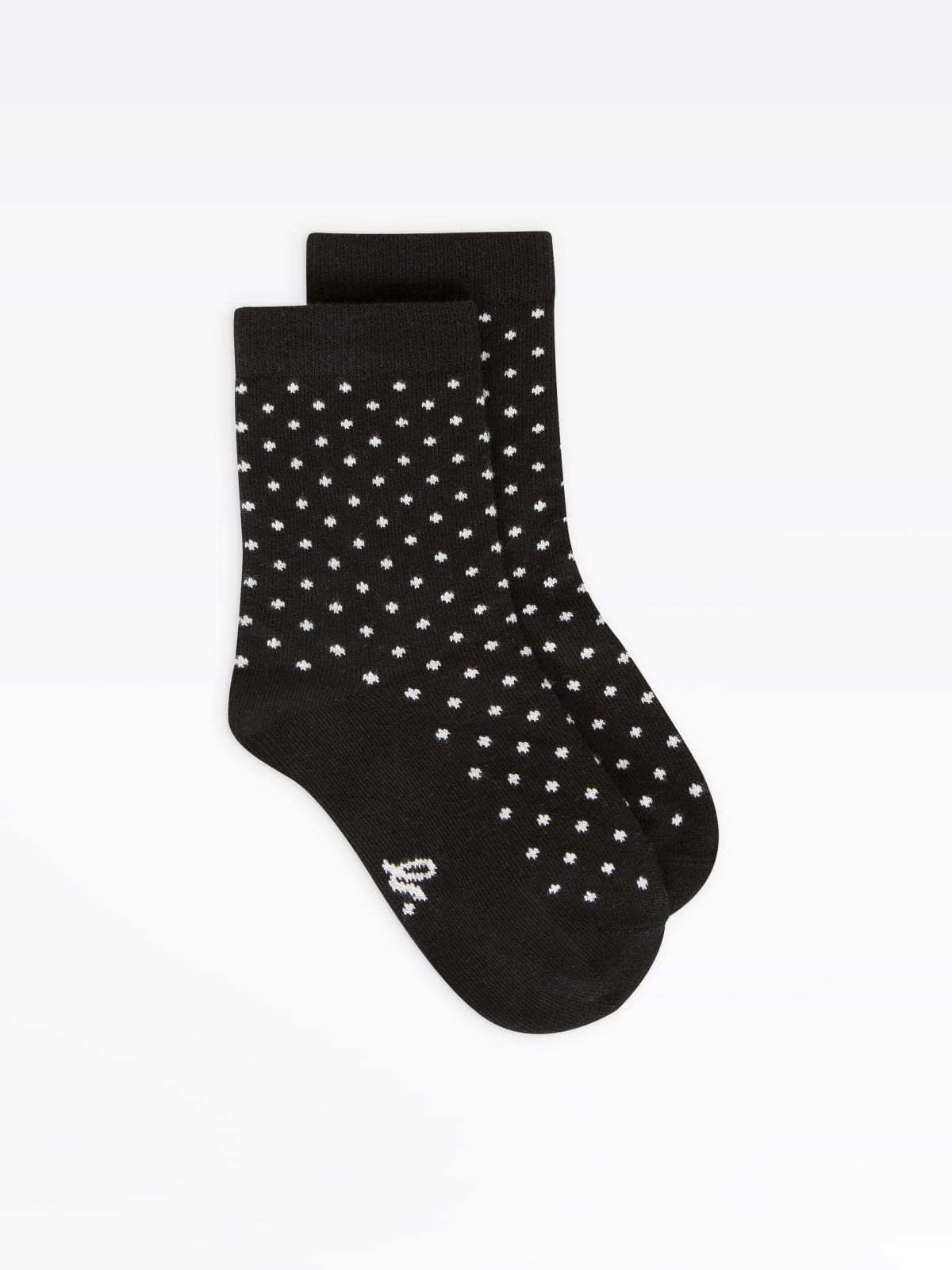 black polka dots socks