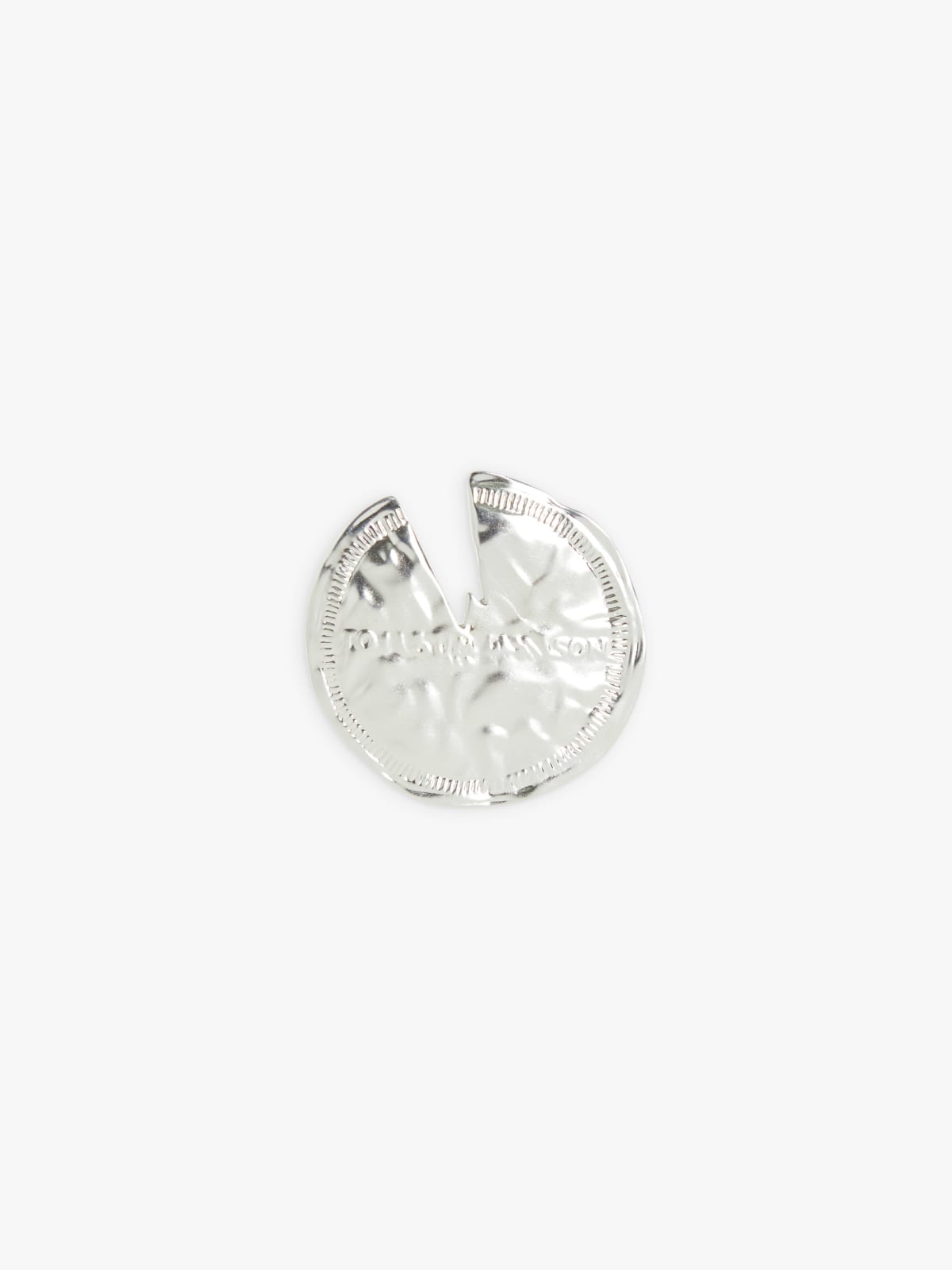 metallic Opercule round brooch