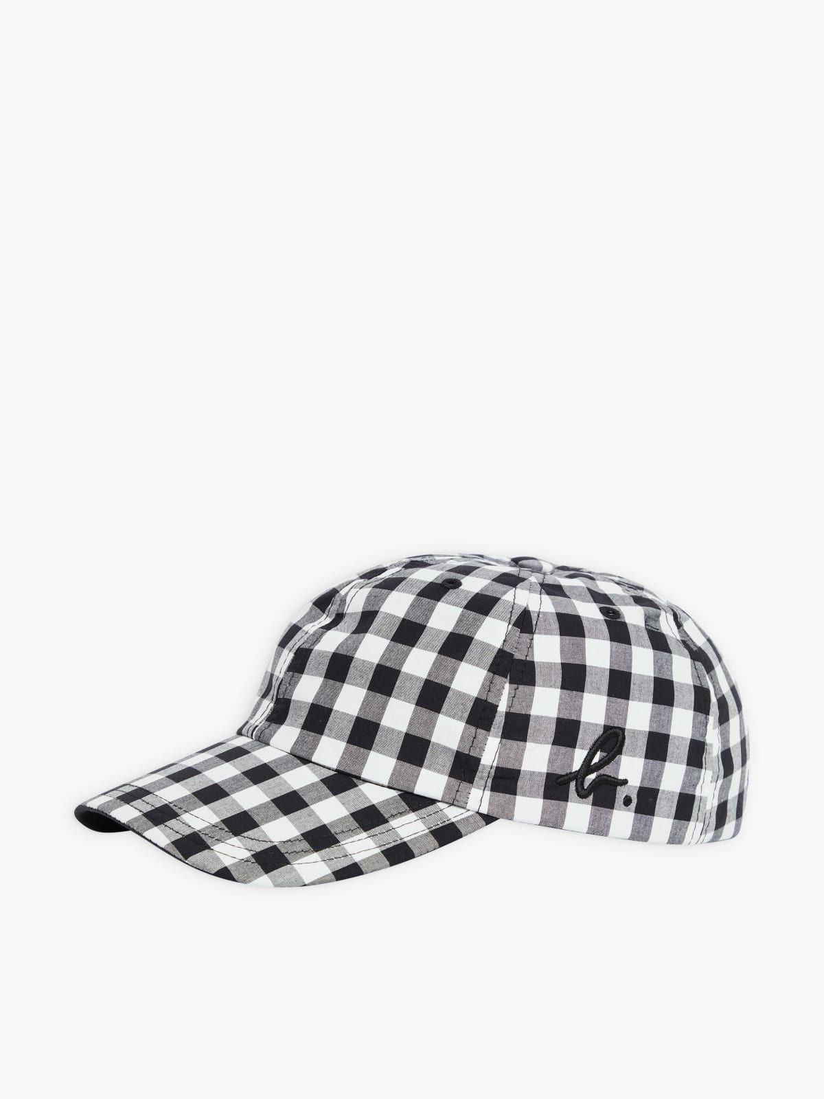 black Camille gingham cotton cap