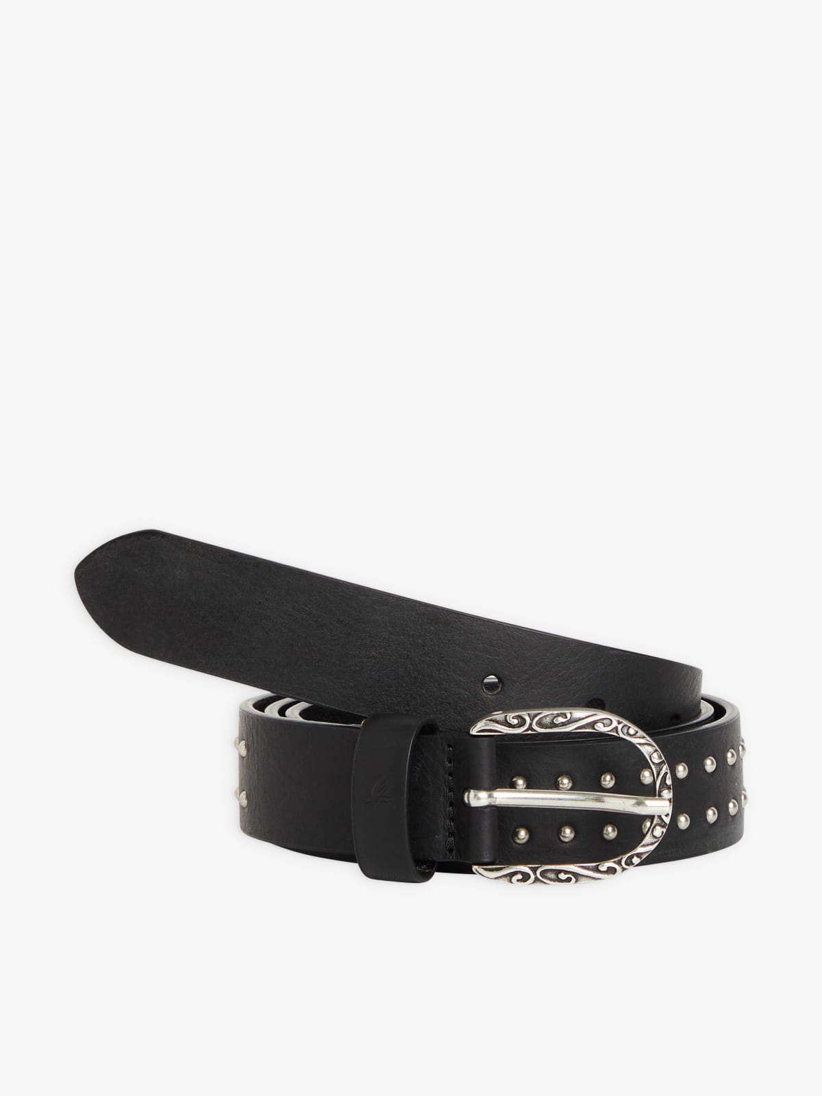 black leather Charles belt