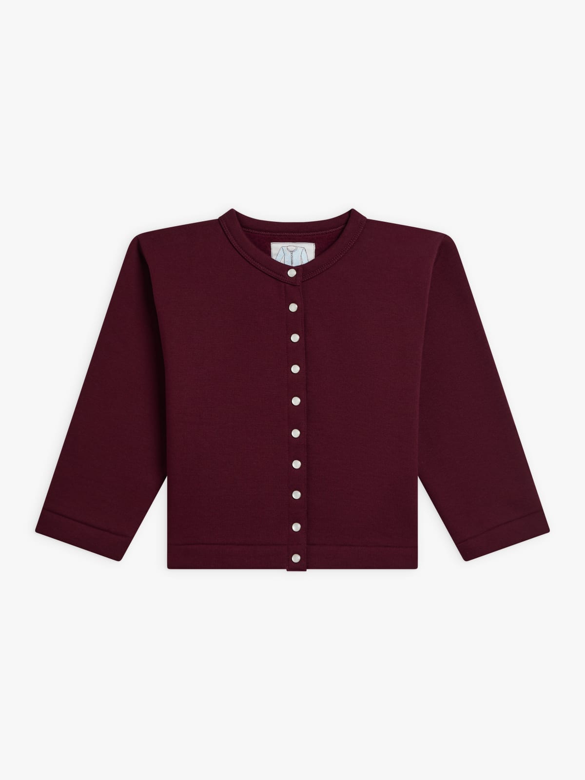 burgundy cotton cardigan