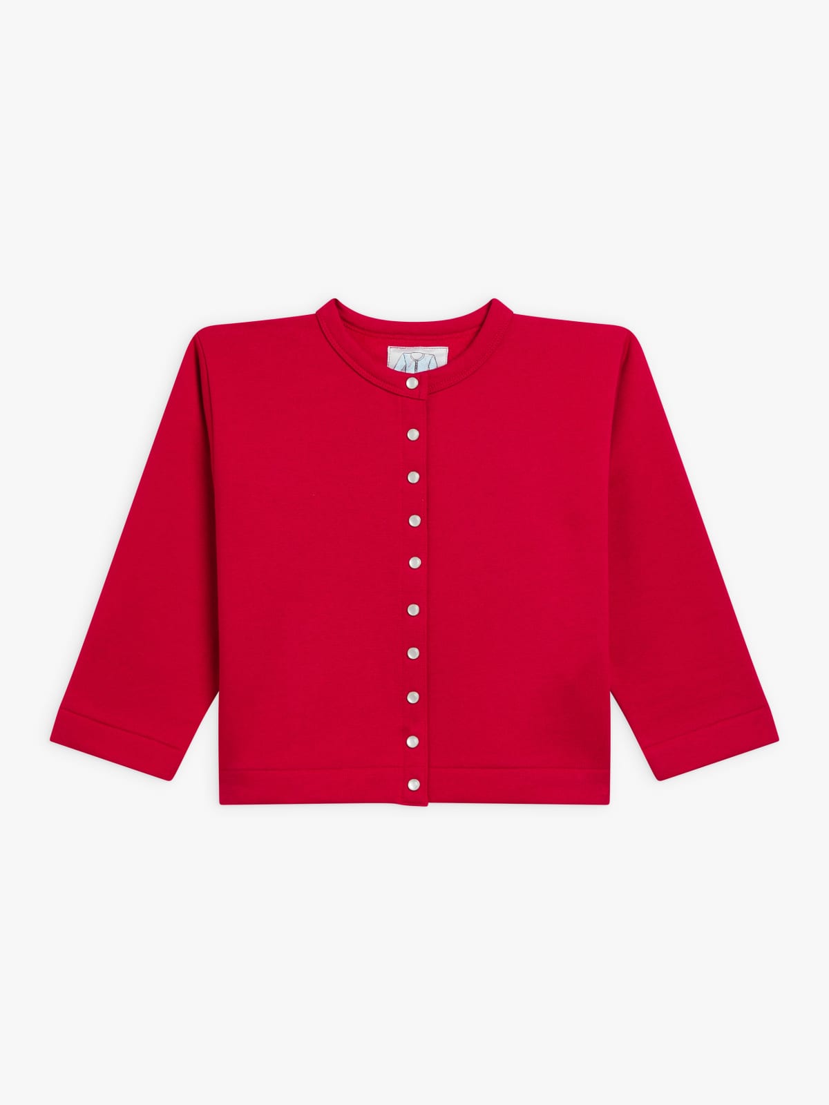 red cotton cardigan