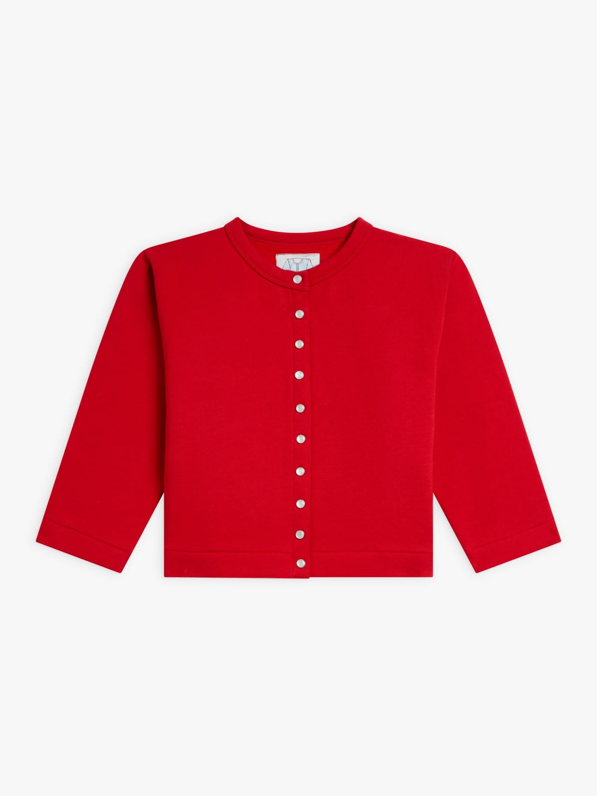 red cotton cardigan