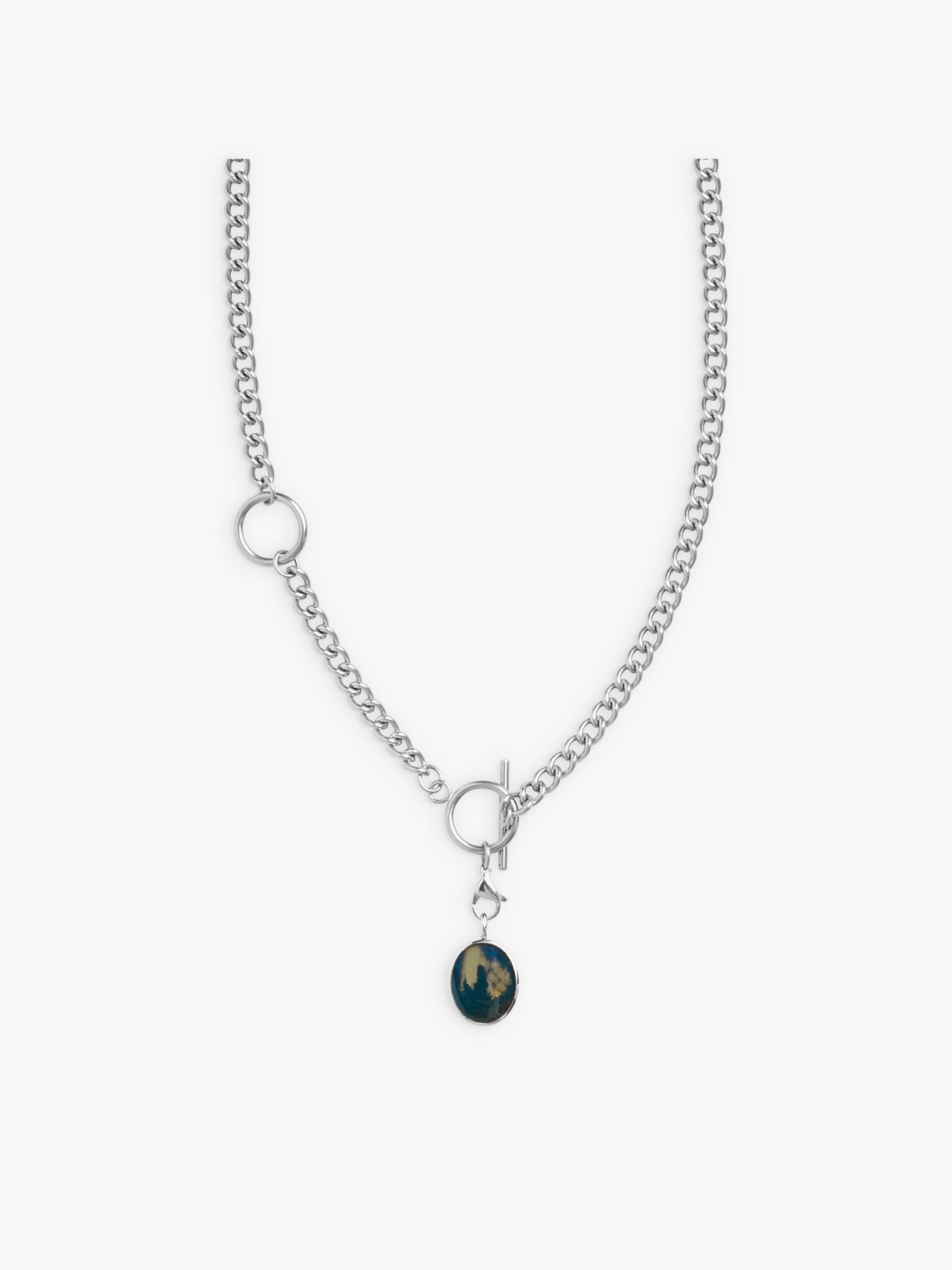  silver steel Ben necklace