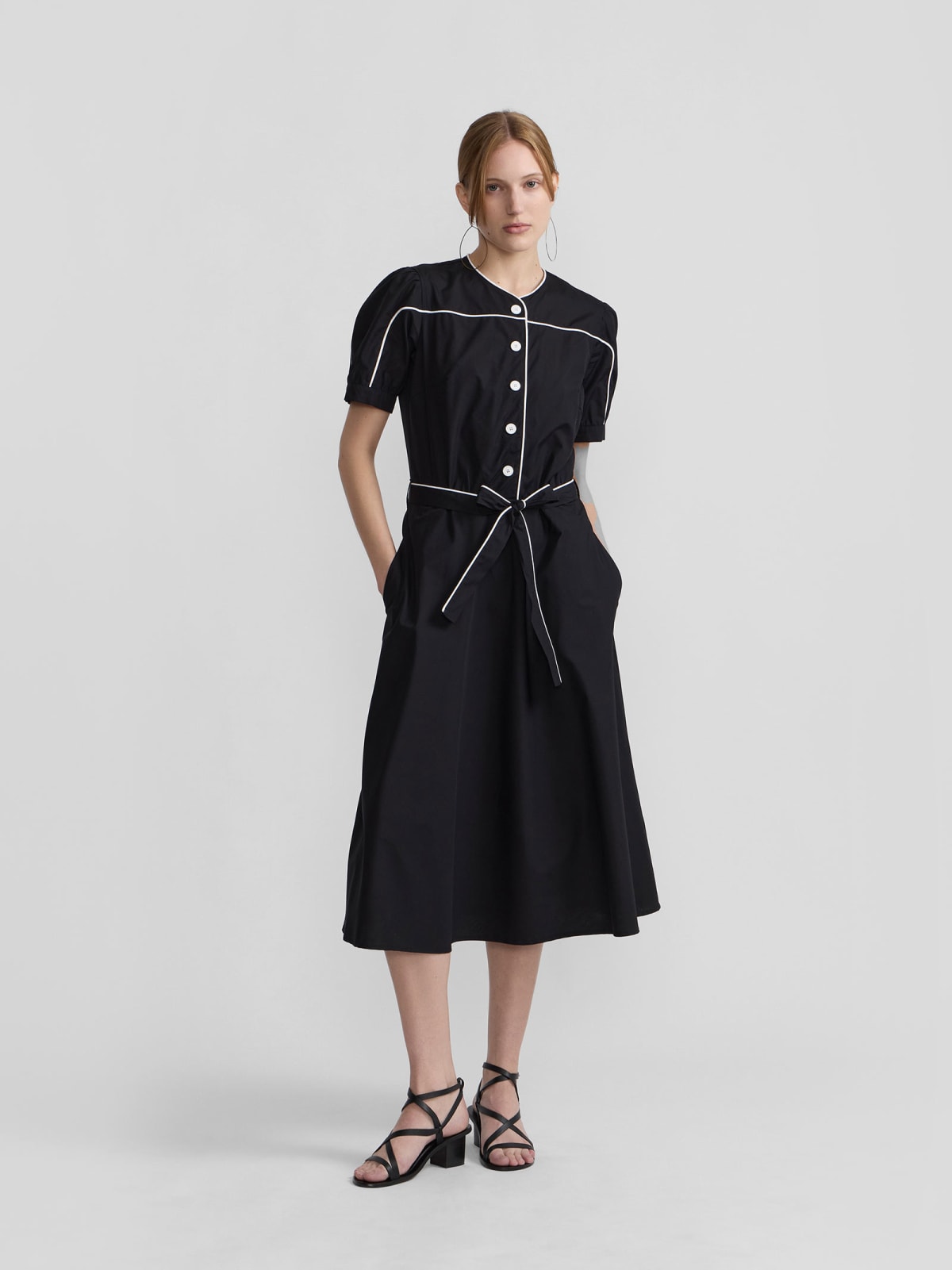 black Lourmarin cotton poplin dress