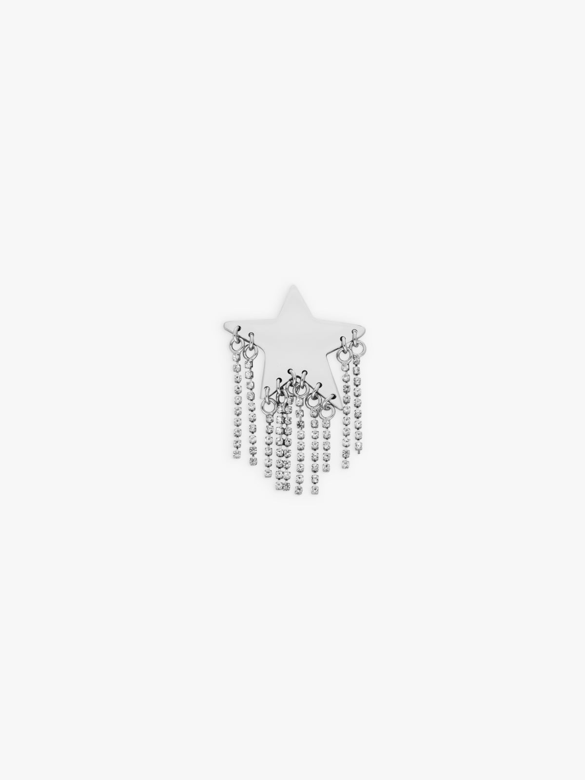 color silver iron Étoile brooch