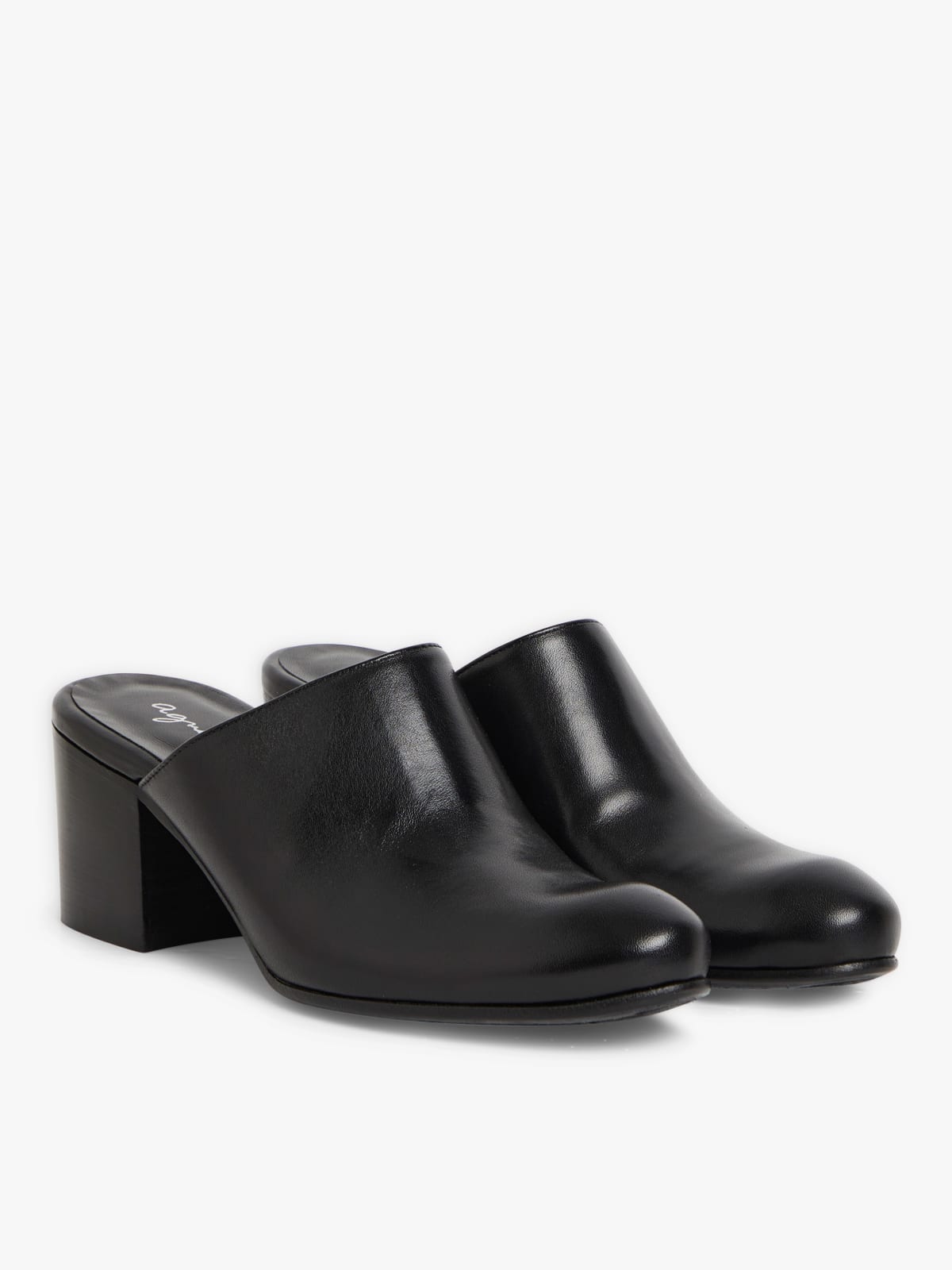 black leather Rocky clog
