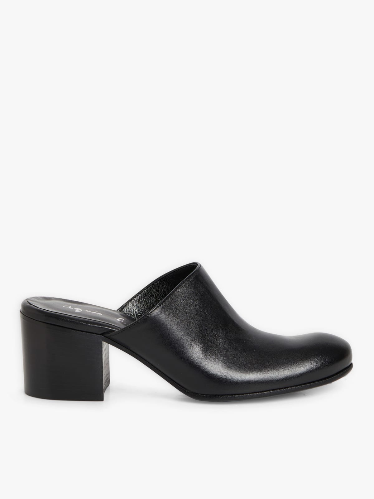 black leather Rocky clog