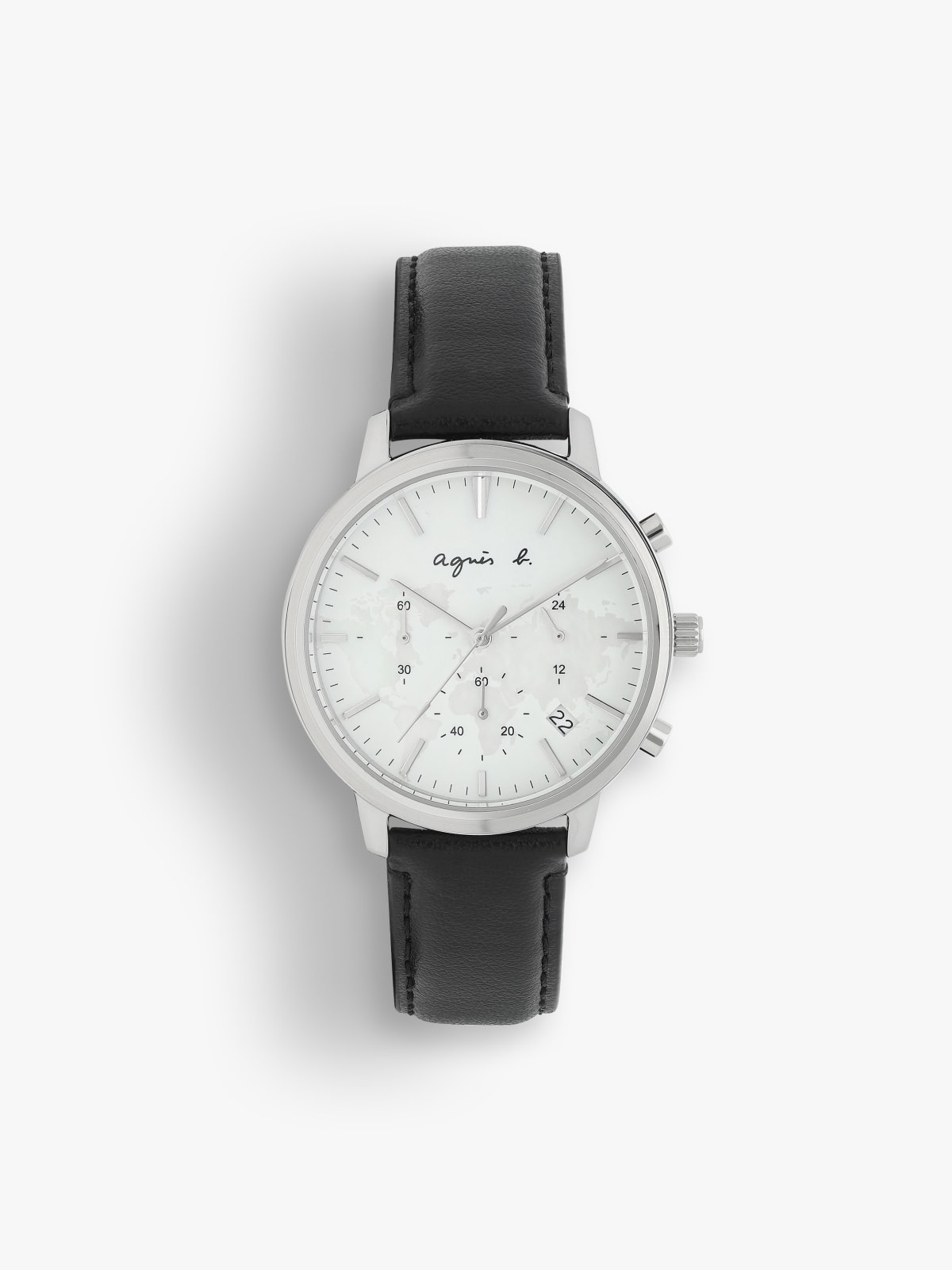 white men's leather Sam watch