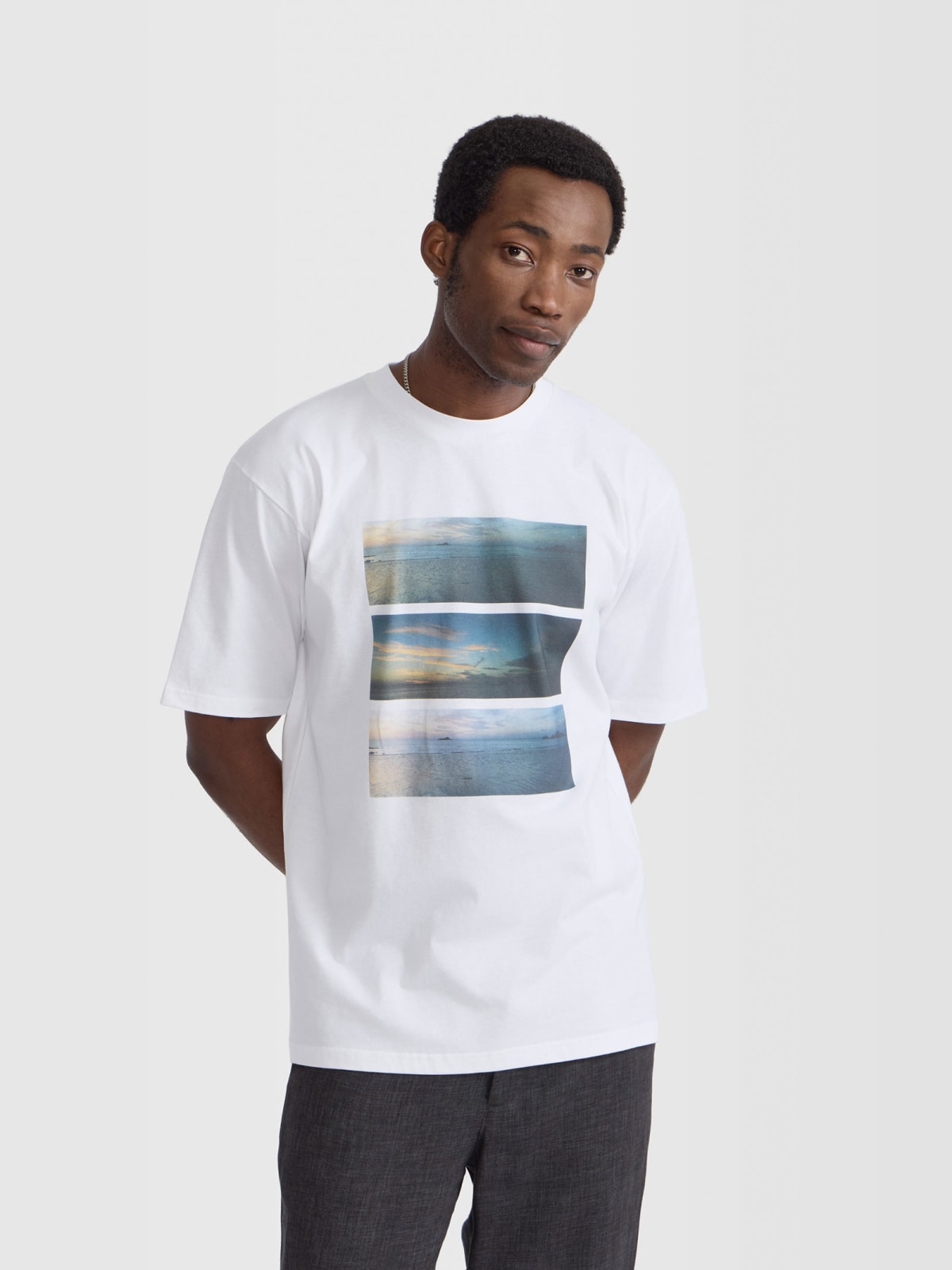 Christof beach motif t-shirt