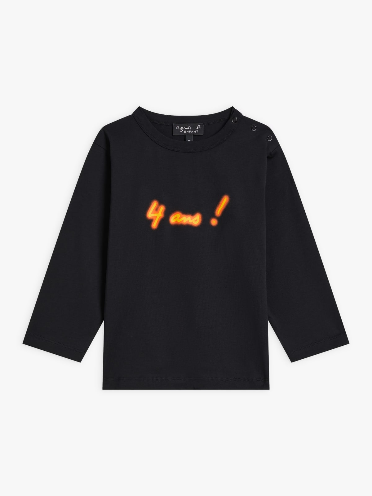 black Anniversaire neon cotton jersey t-shirt  