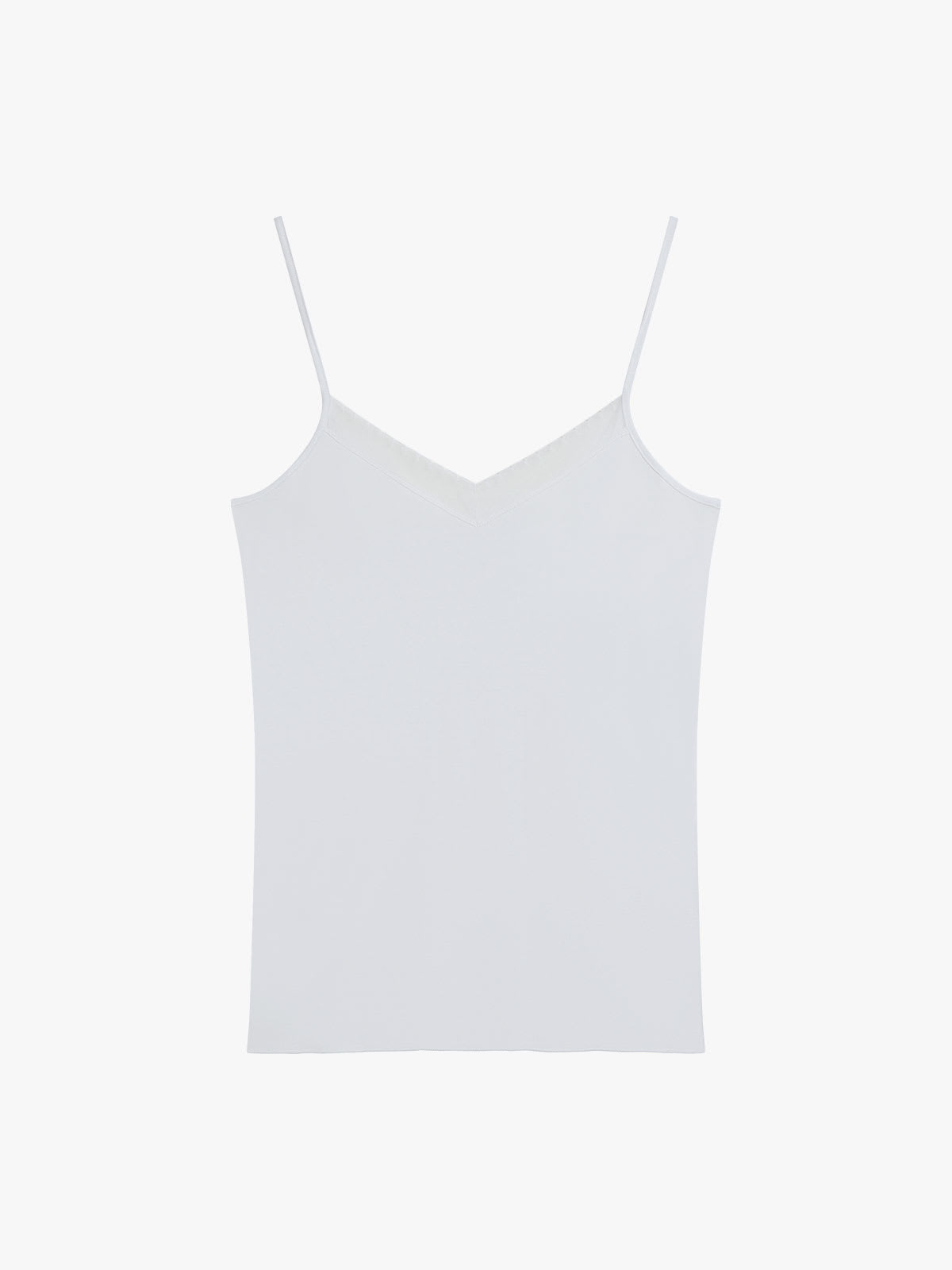 white Clea cotton jersey tank top