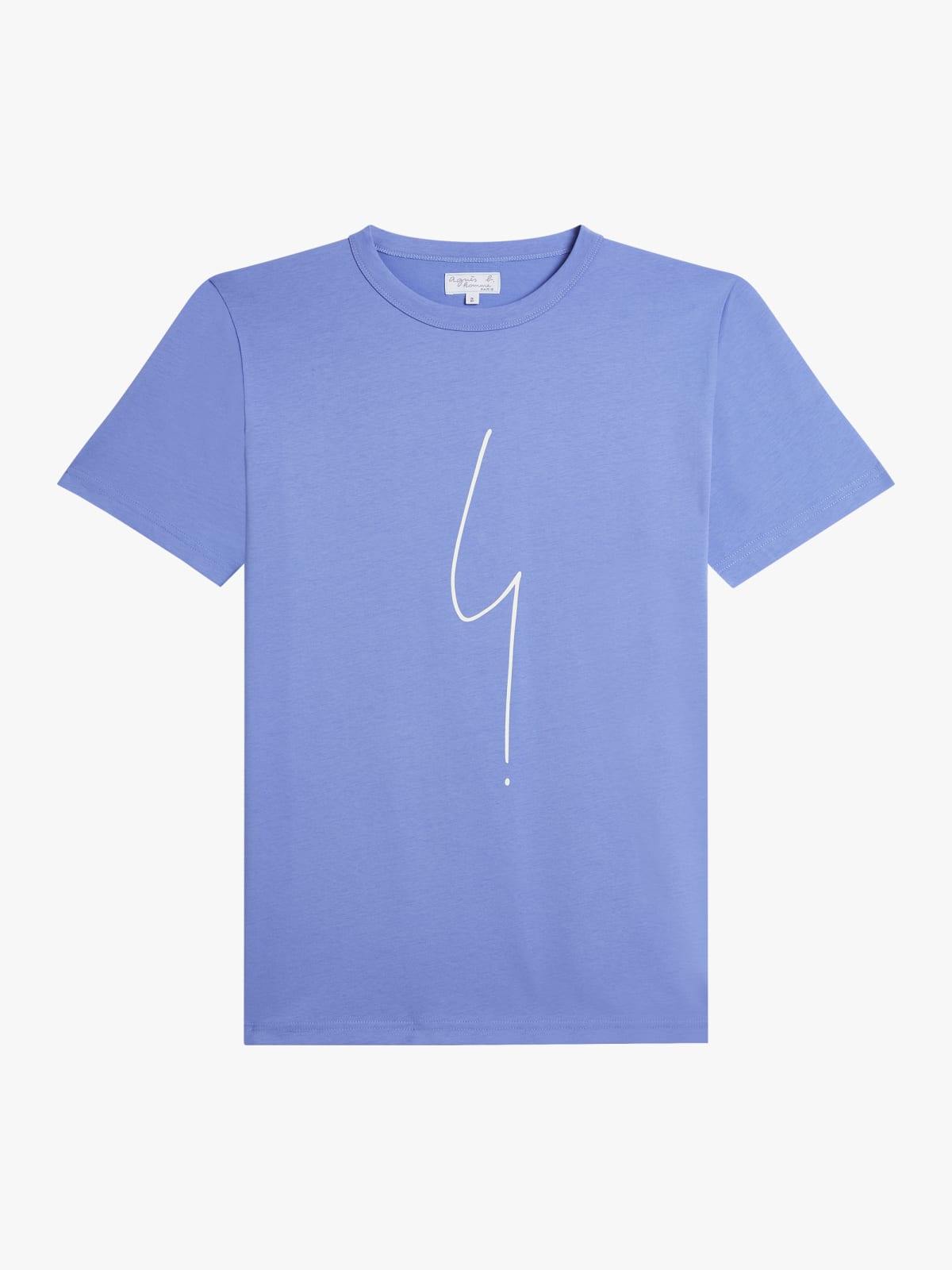 blue cotton Brando "Point of irony" t-shirt
