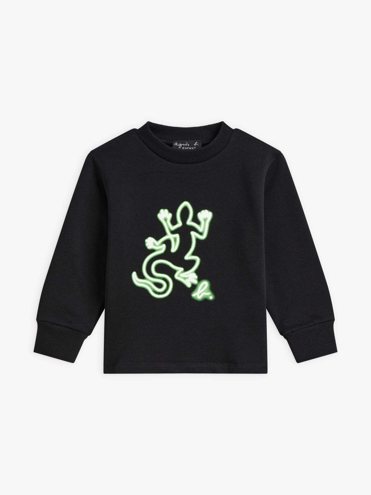 black  Futur cotton fleece sweatshirt neon lizard