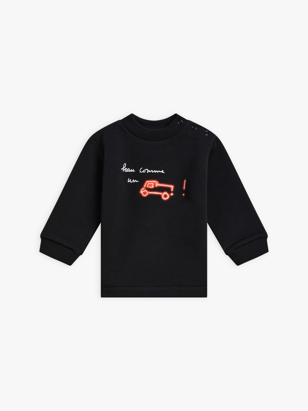 black Futur cotton fleece sweatshirt screen-print