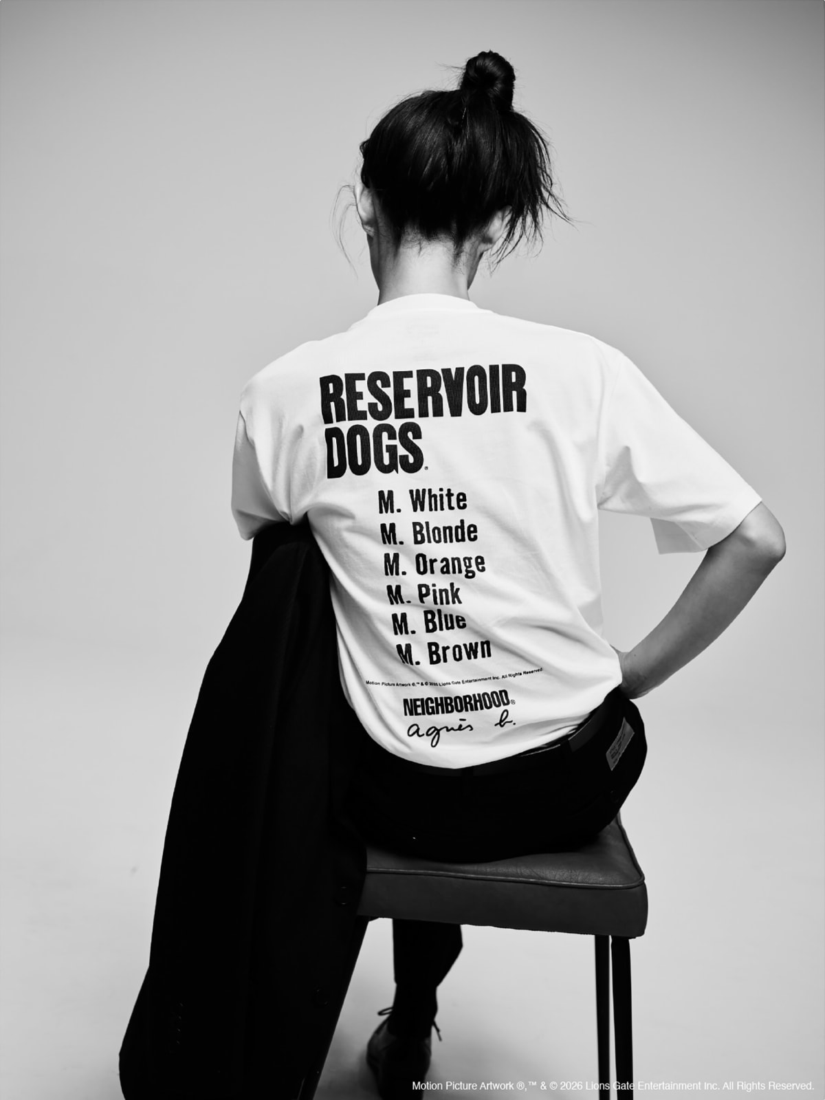 white cotton screen-printed Neighborhood t-shirt