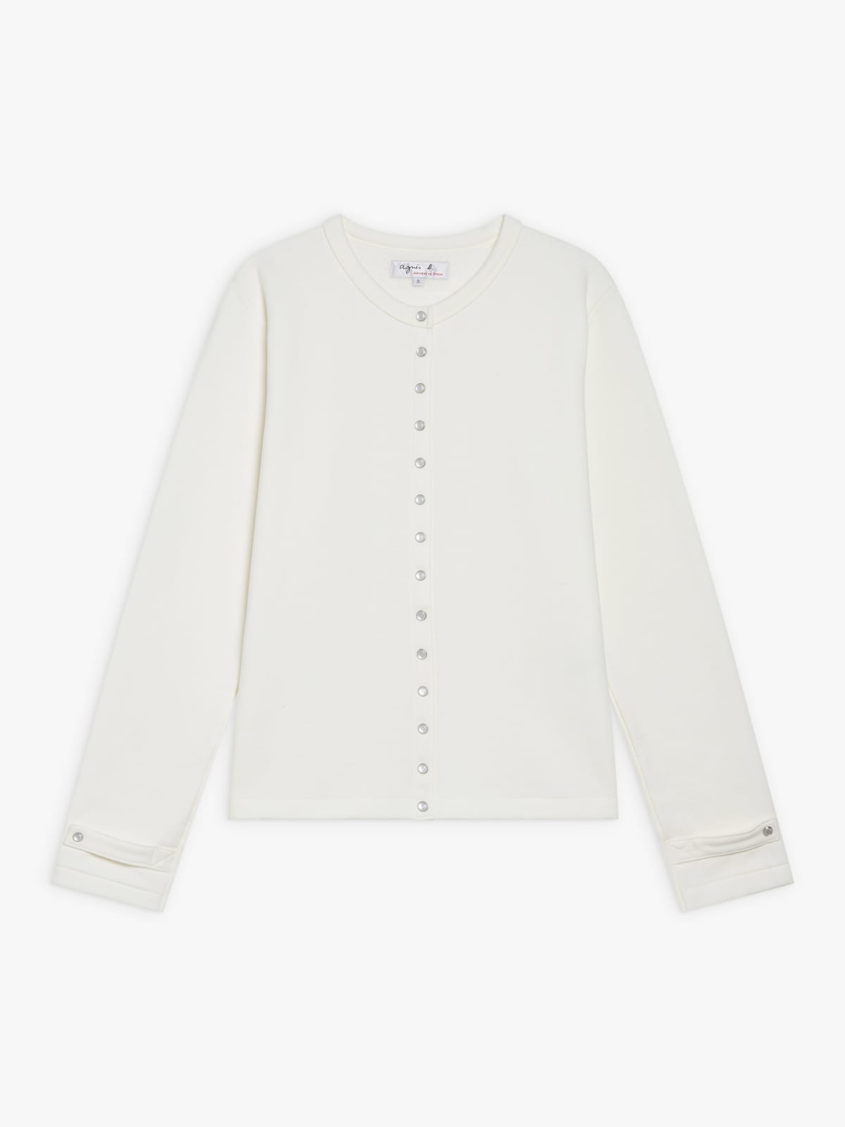 pearl cotton fleece Rosana snap cardigan
