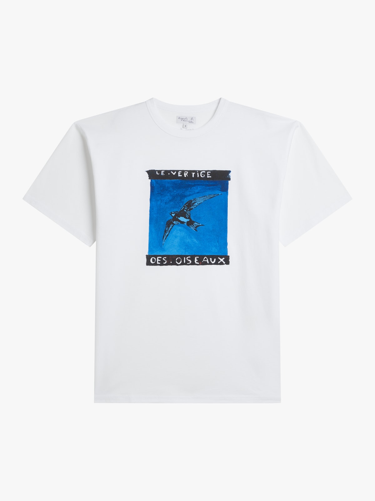 white cotton jersey t-shirt by artist P.P.