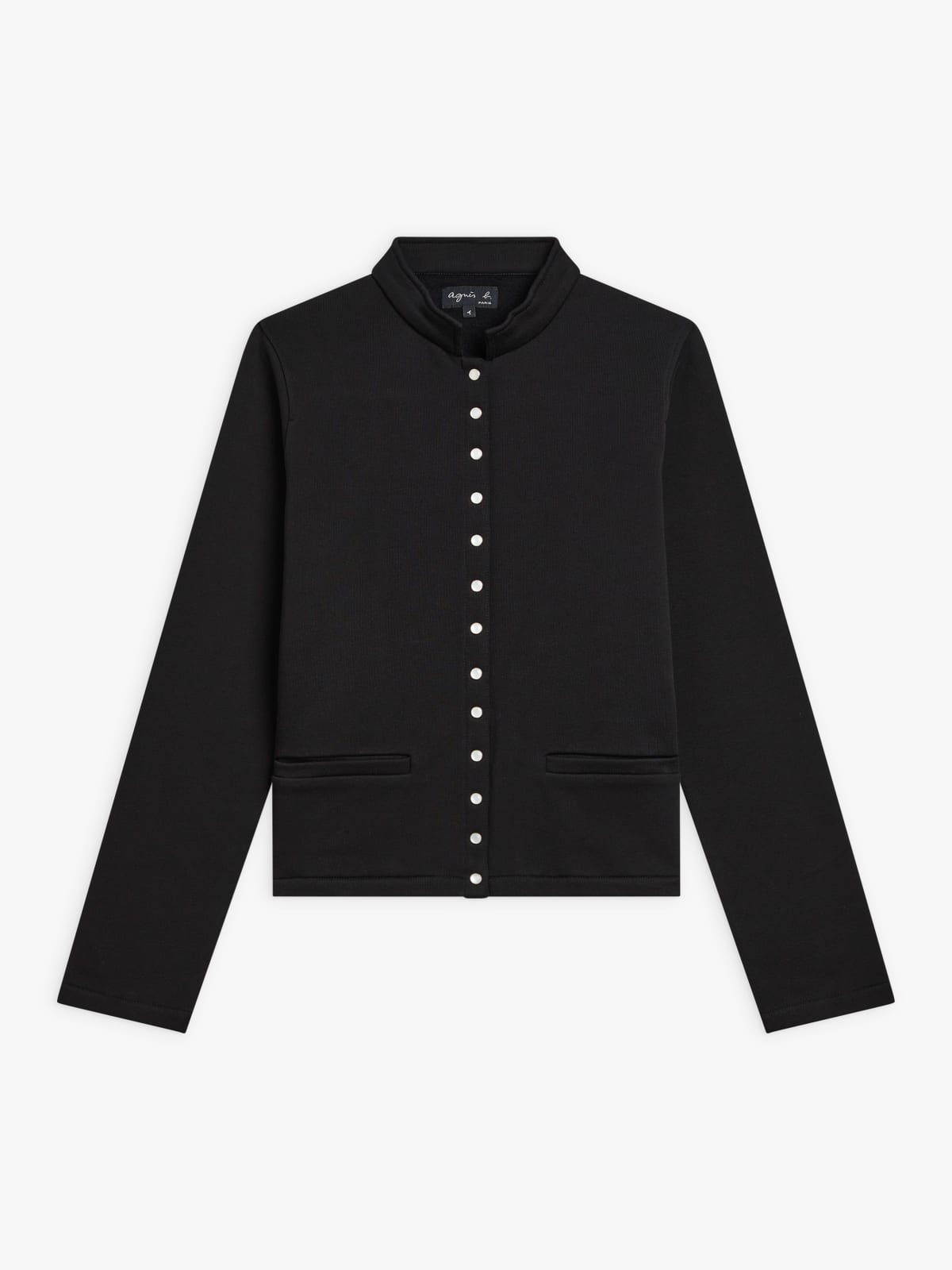 black cotton fleece Tambourin jacket