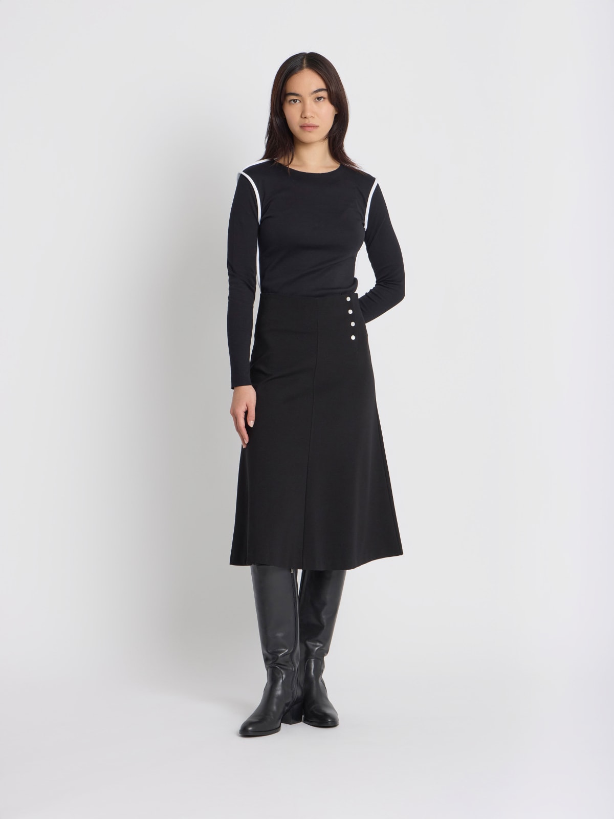 black viscose skirt