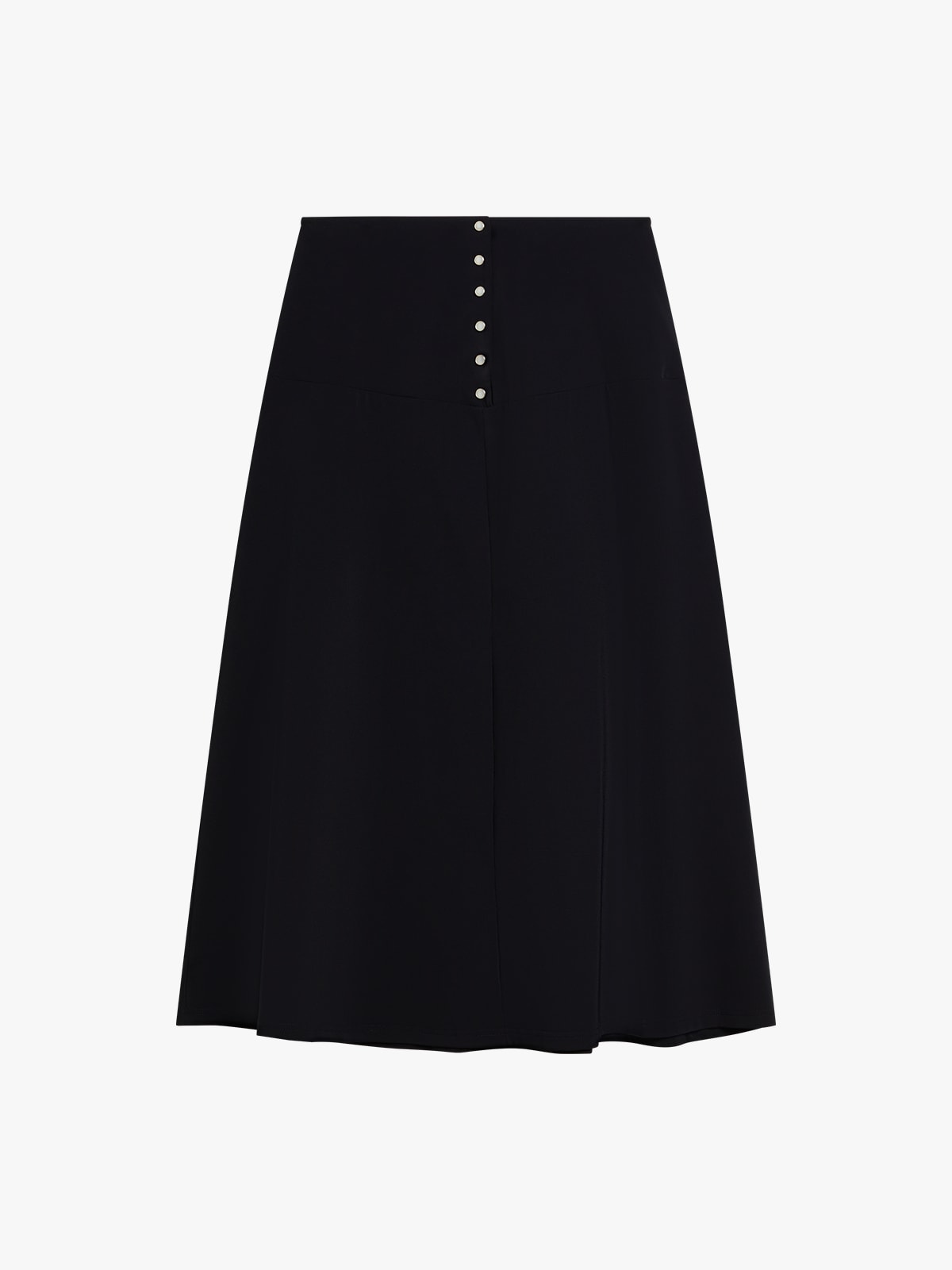 black Glyk polyamide crêpe maxi skirt